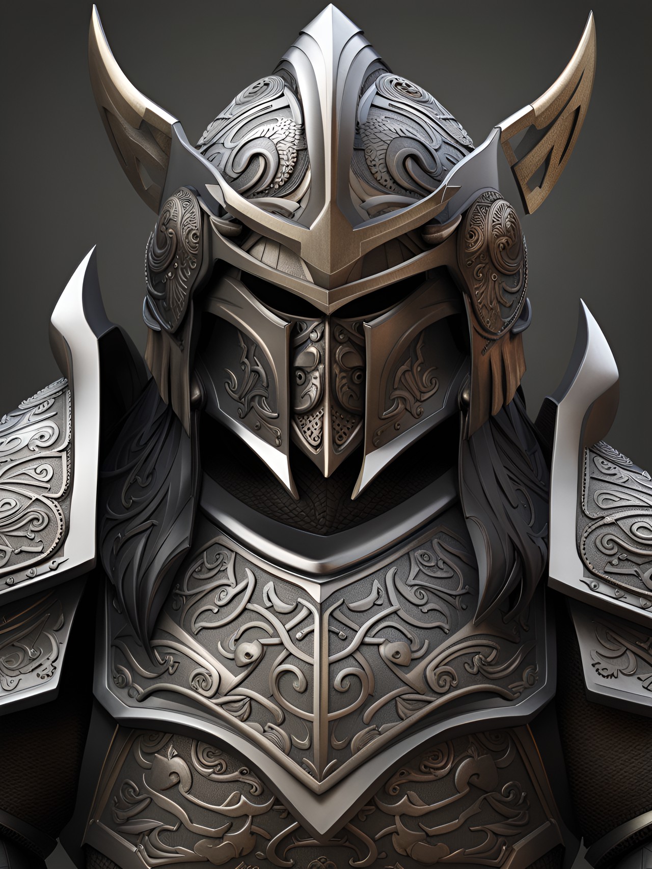 armoured warrior, klingon battle helmet, symmetrical, highly detailed, digital art, themed armour, sharp focus, trending on art station, kentaro miura, manga, romanesque art style, saxon carved preview