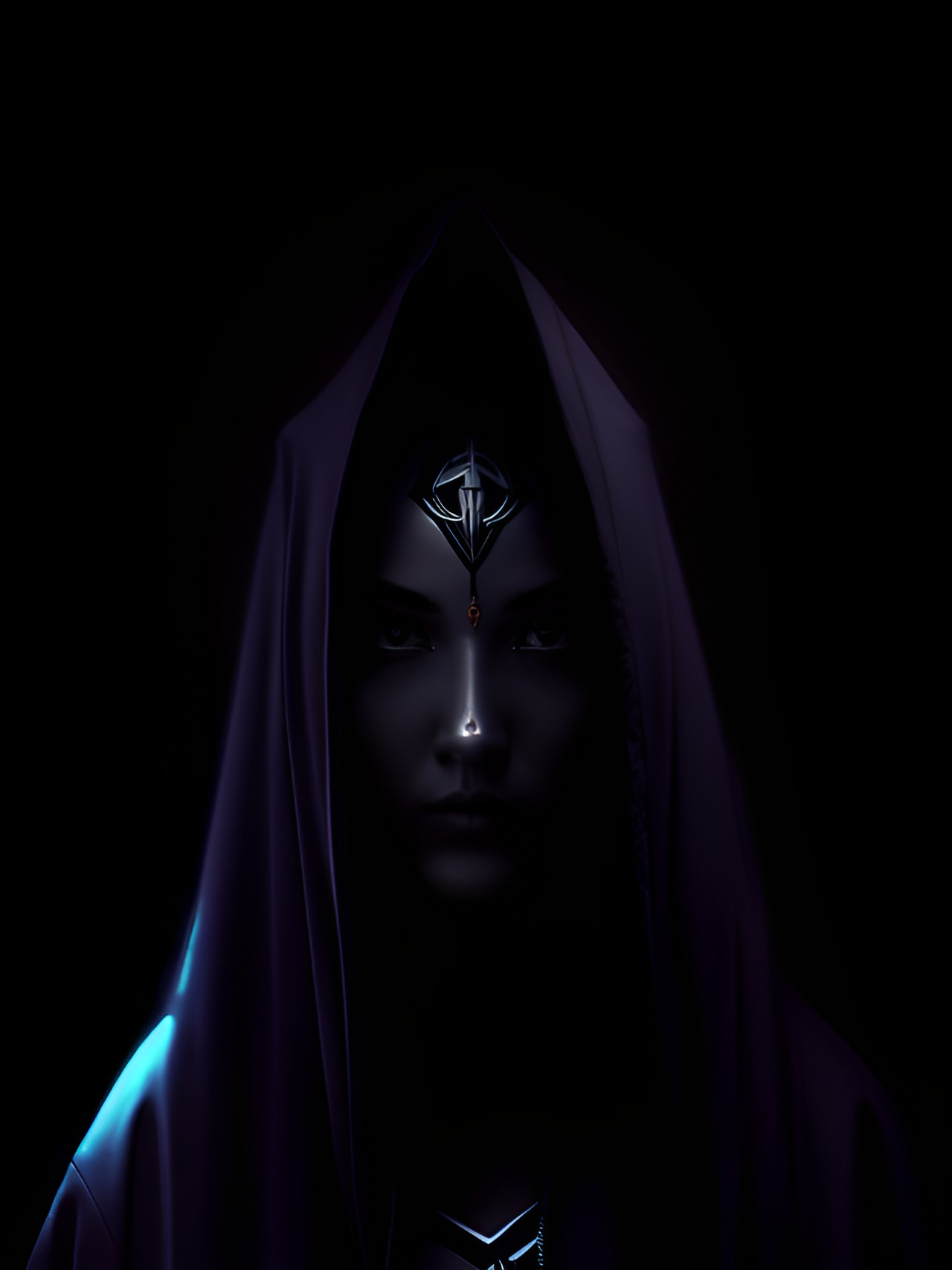 Dark Woman - dark look hooded woman preview