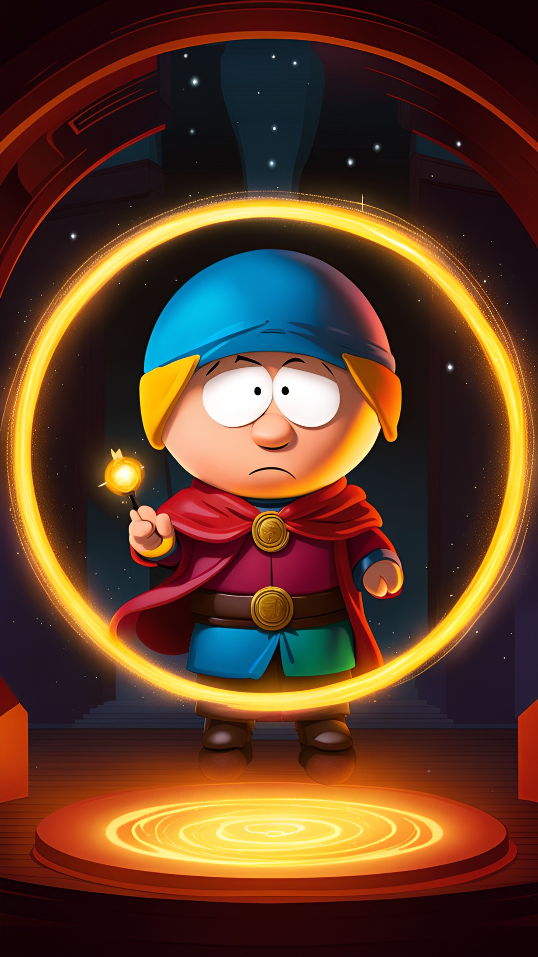 south park eric cartman dr. strange making a sparkly circle escape portal preview