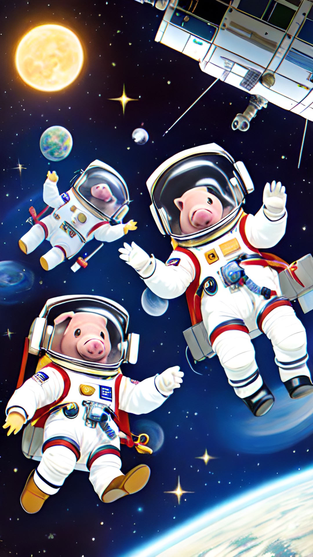 pig astronauts in space preview