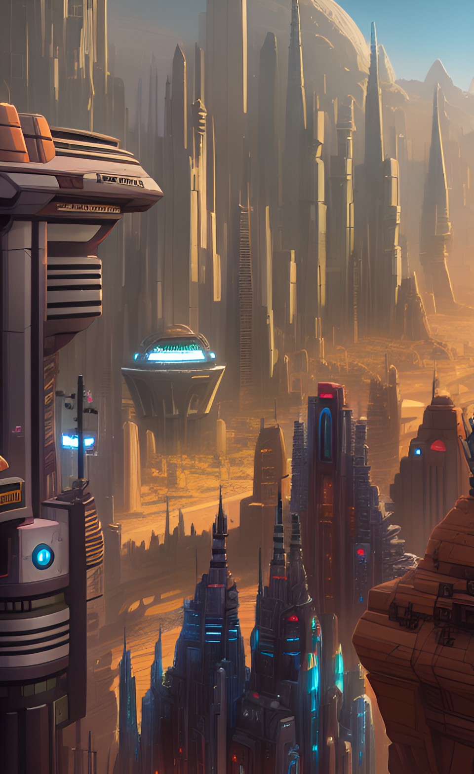 sandstone sci-fi city preview