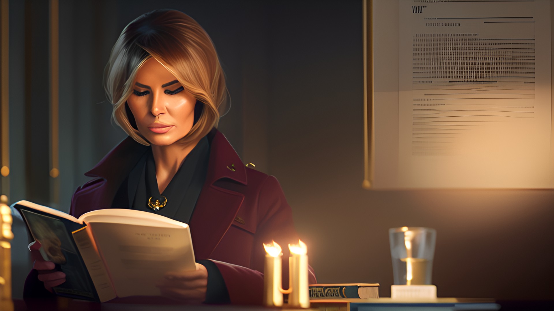 melania trump reading donald’s federal indictment. preview