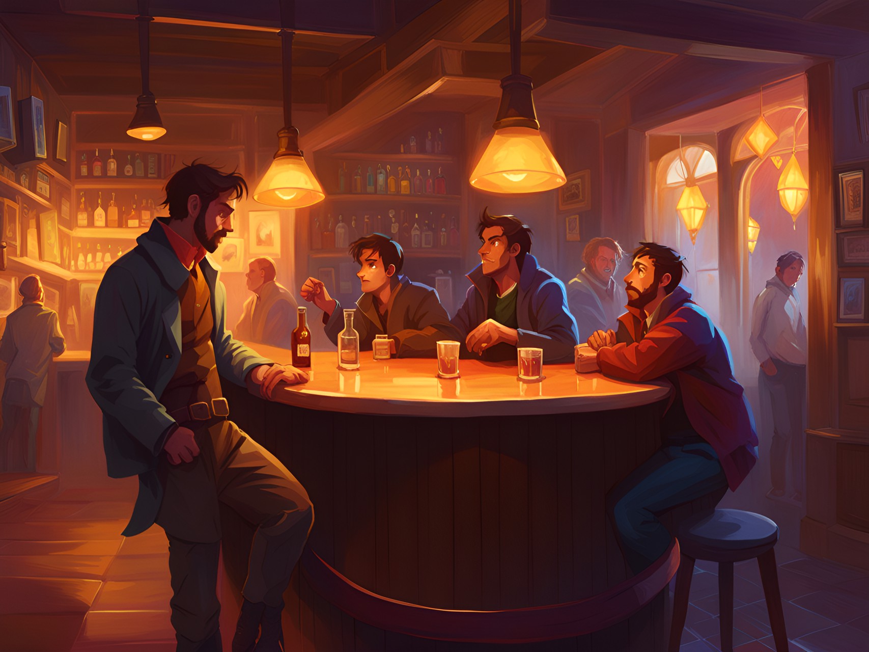 a hooligan, a ruffian, a rascal, and a scoundrel walk into a bar preview