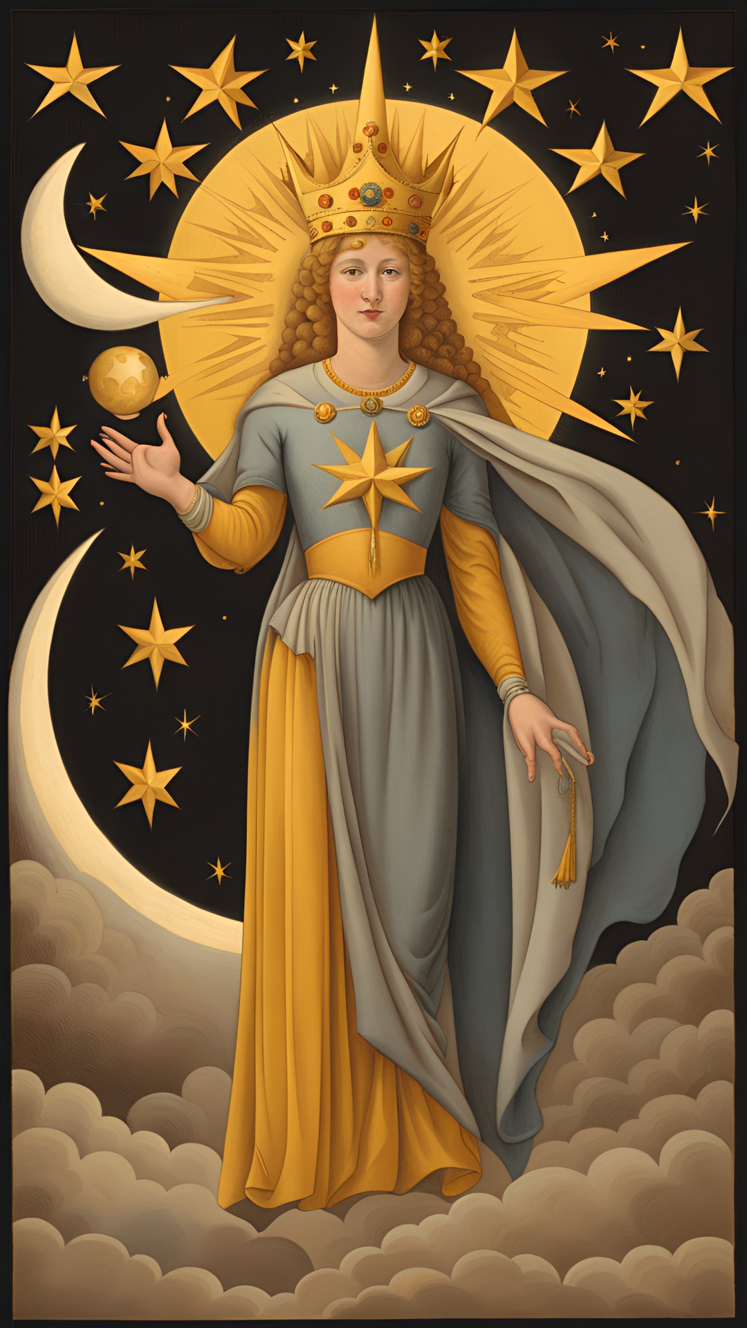 a woman clothed with the sun, standing on the moon, with a crown of twelve stars preview