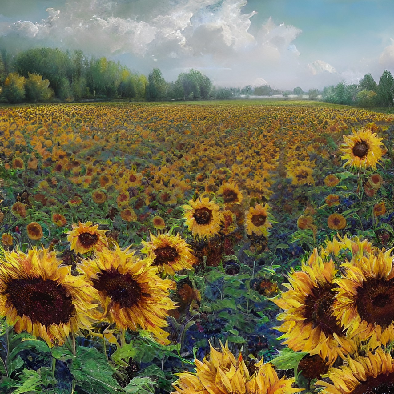 field of sunflowers preview