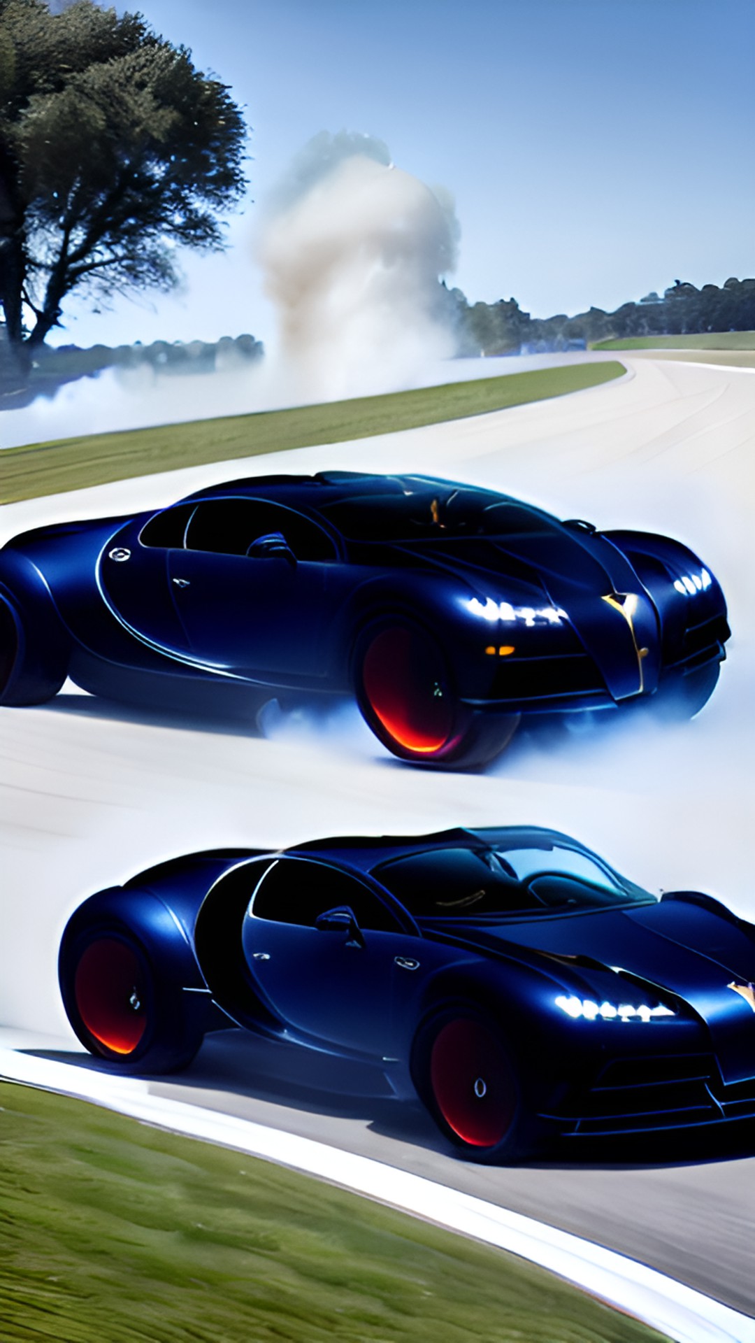 bugatti chiron super sport doing burnouts preview