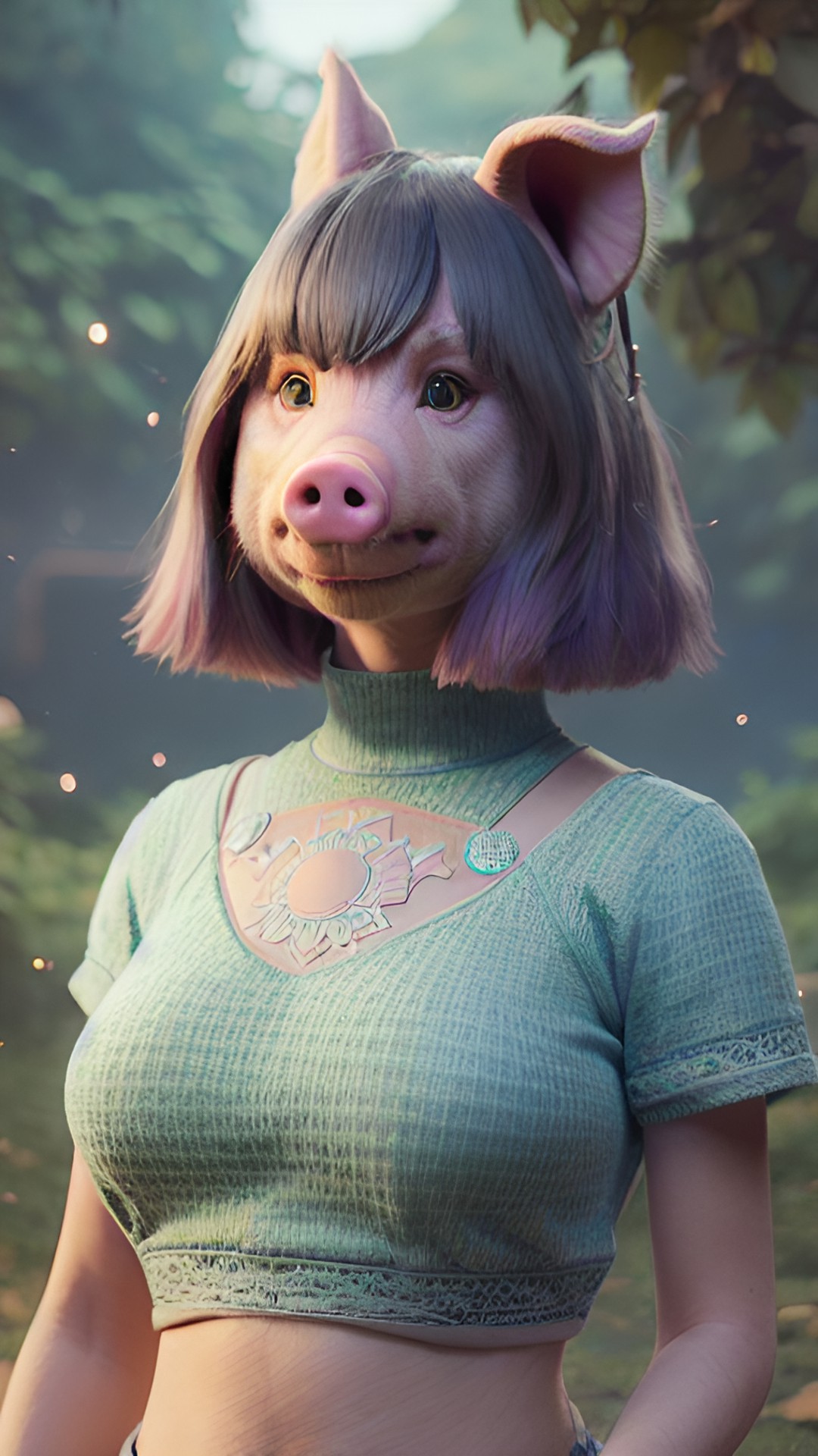 anthropomorphic human woman pig preview