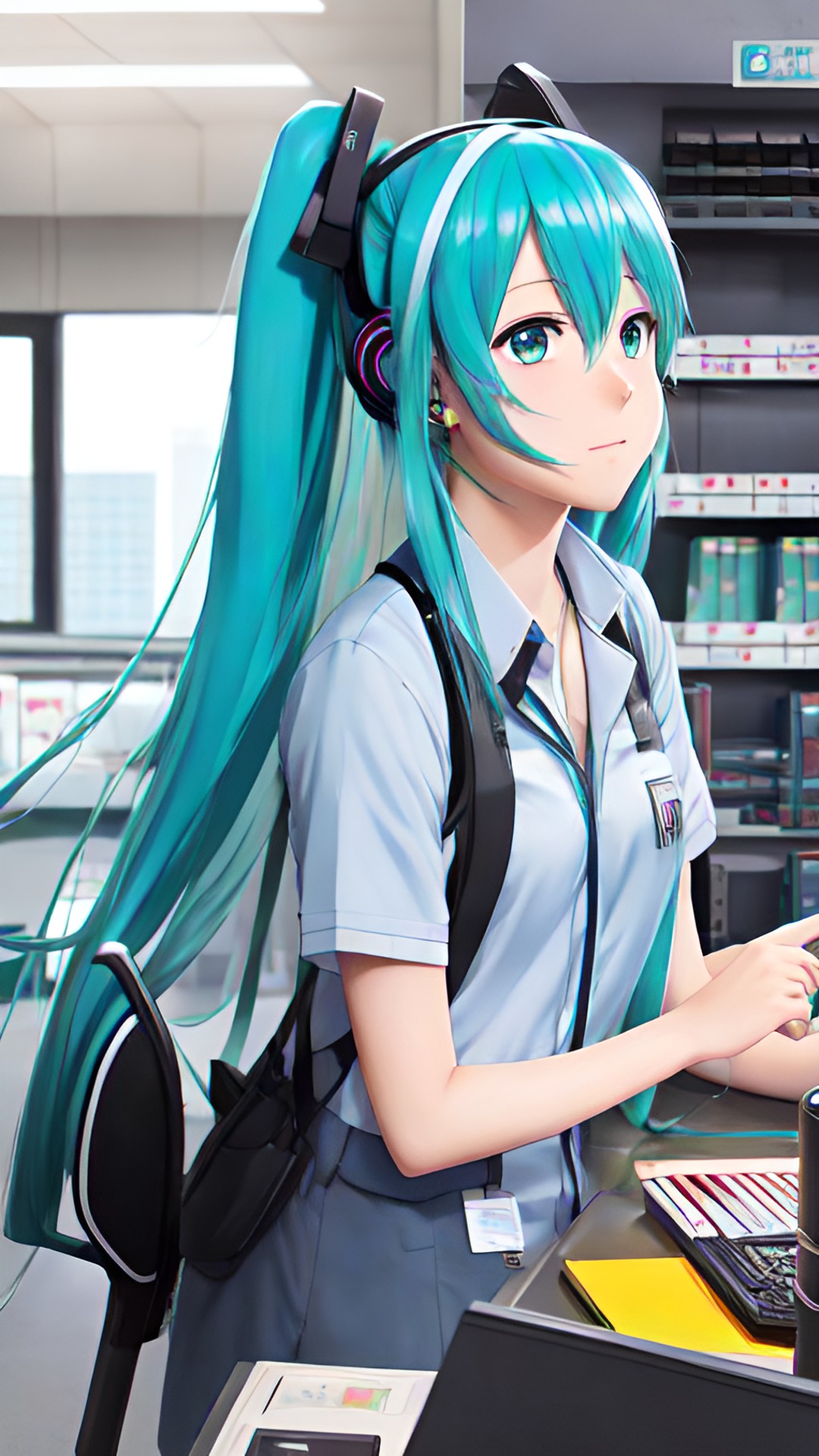 depressed hatsune miku working night shift at target in the backroom preview