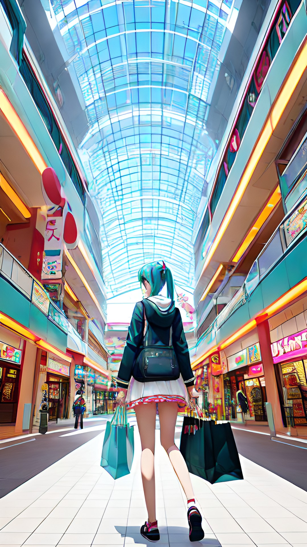 hatsune miku in a shopping mall preview