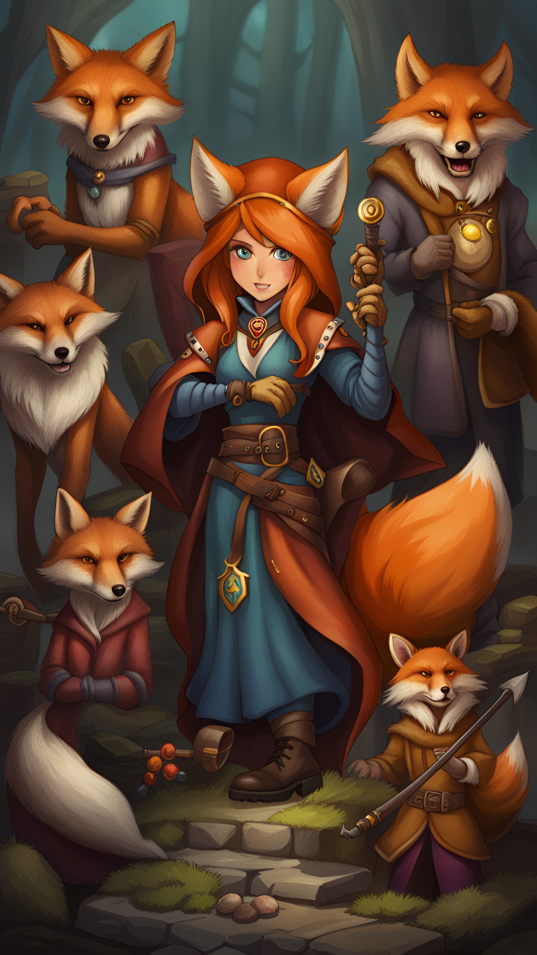 fox sorceress and her merry band of fox buddies preview