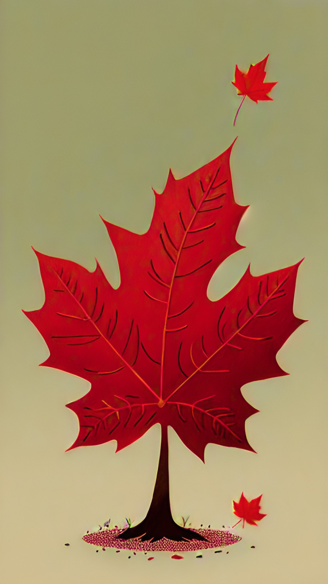 a red maple leaf preview