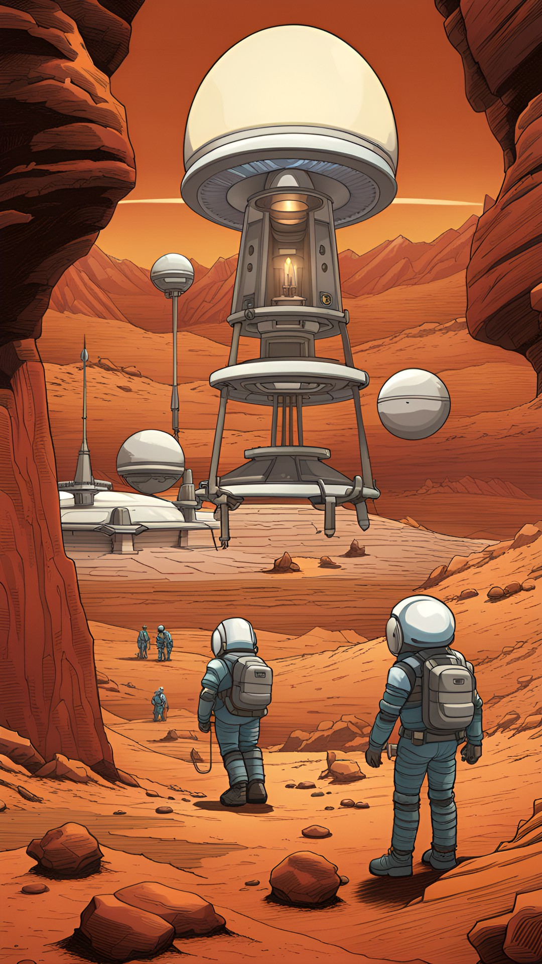 colonists on mars, space pilgrimage to the new martian shrine preview