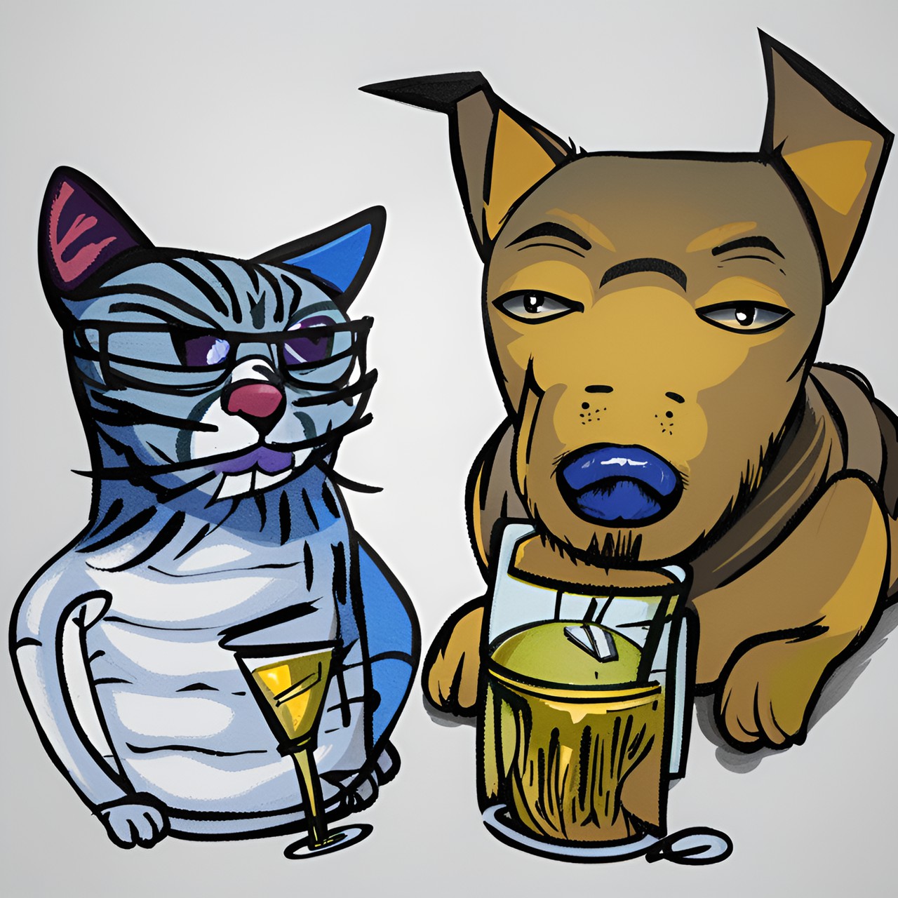 crunk cat and drunk dog hanging out on a friday night preview