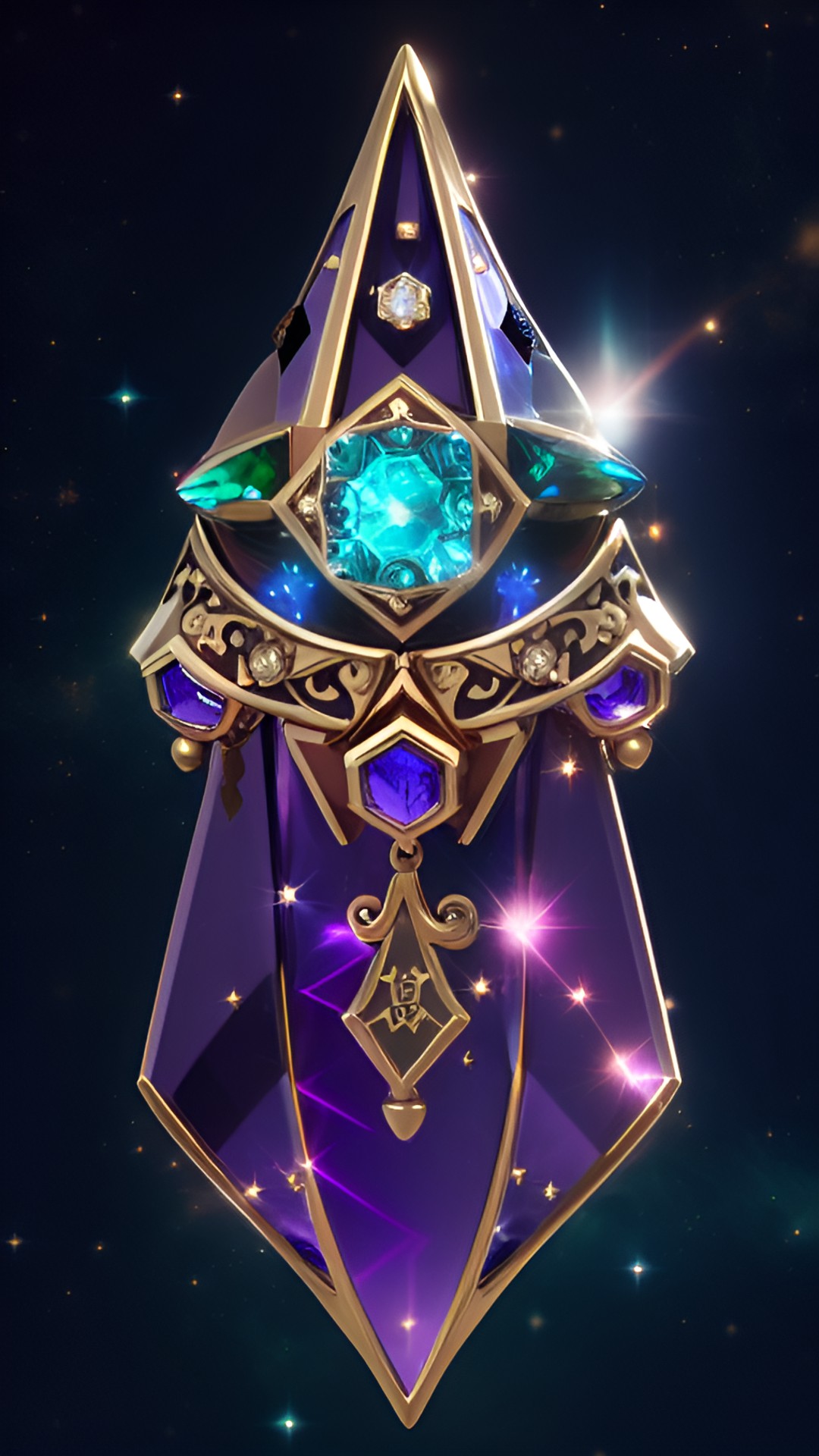 a magical jewel broach space wizard wizard preview