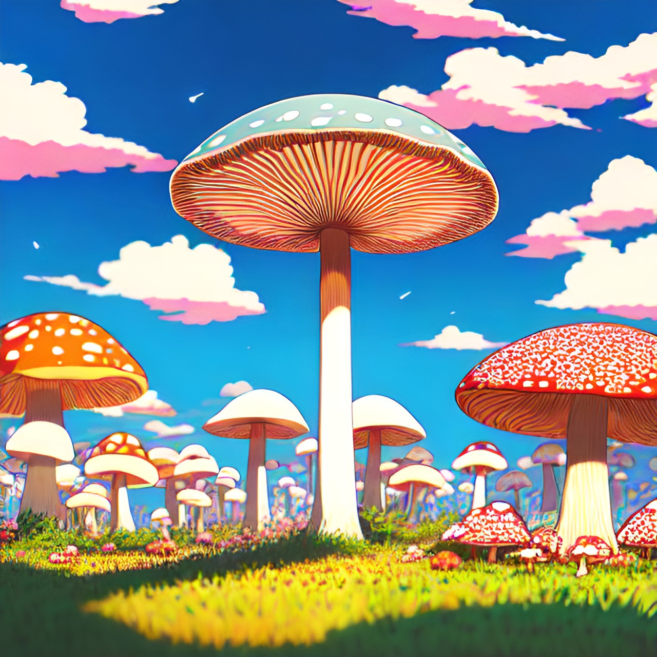 mushroom repeat pattern preview