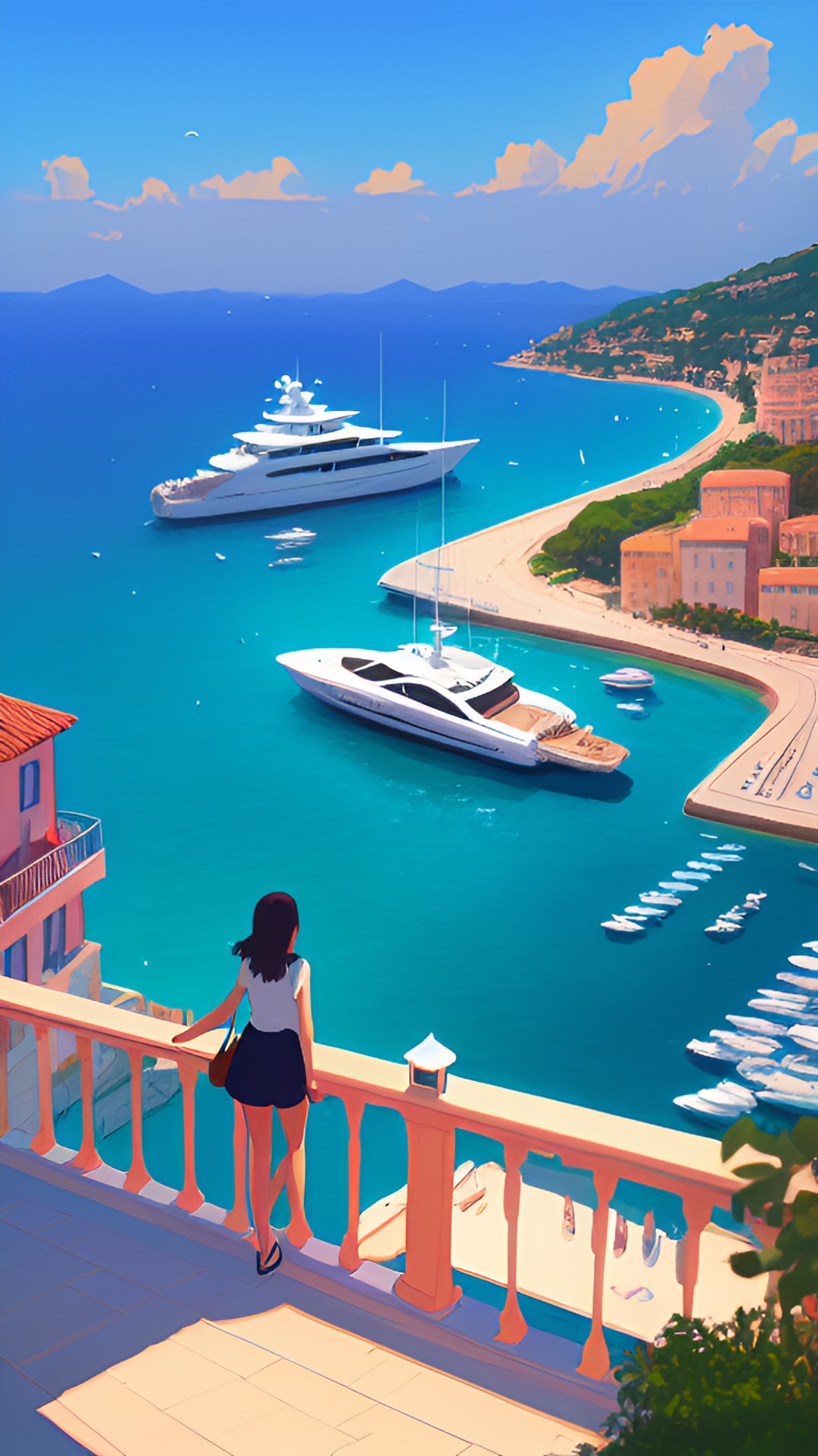 woman on the yacht on french riviera preview