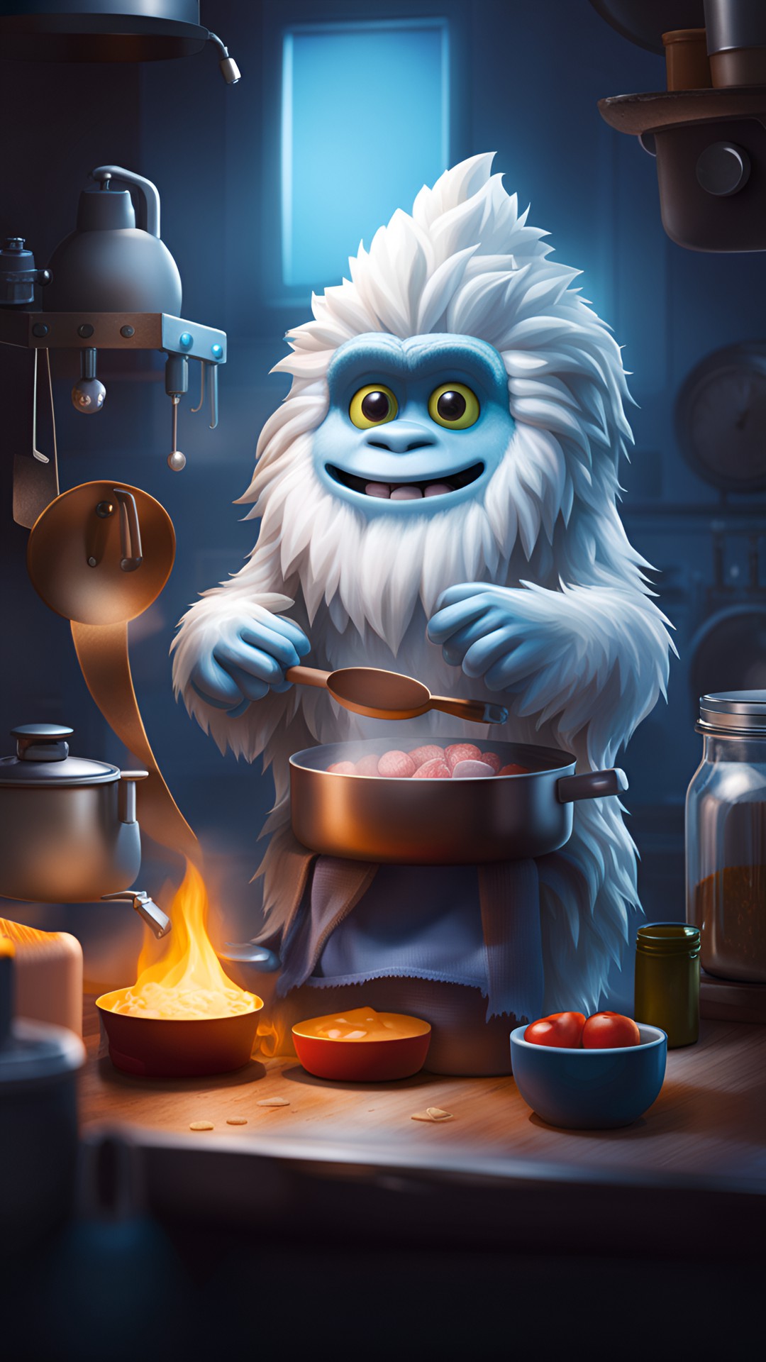 funny yeti cooking preview