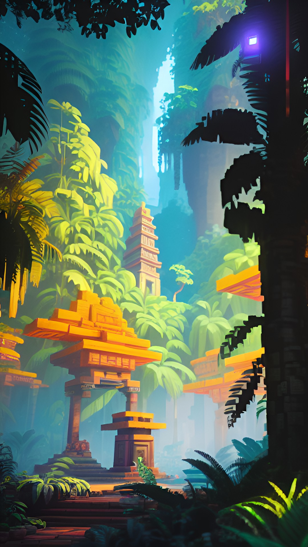 ancient jungle temple pixel art preview