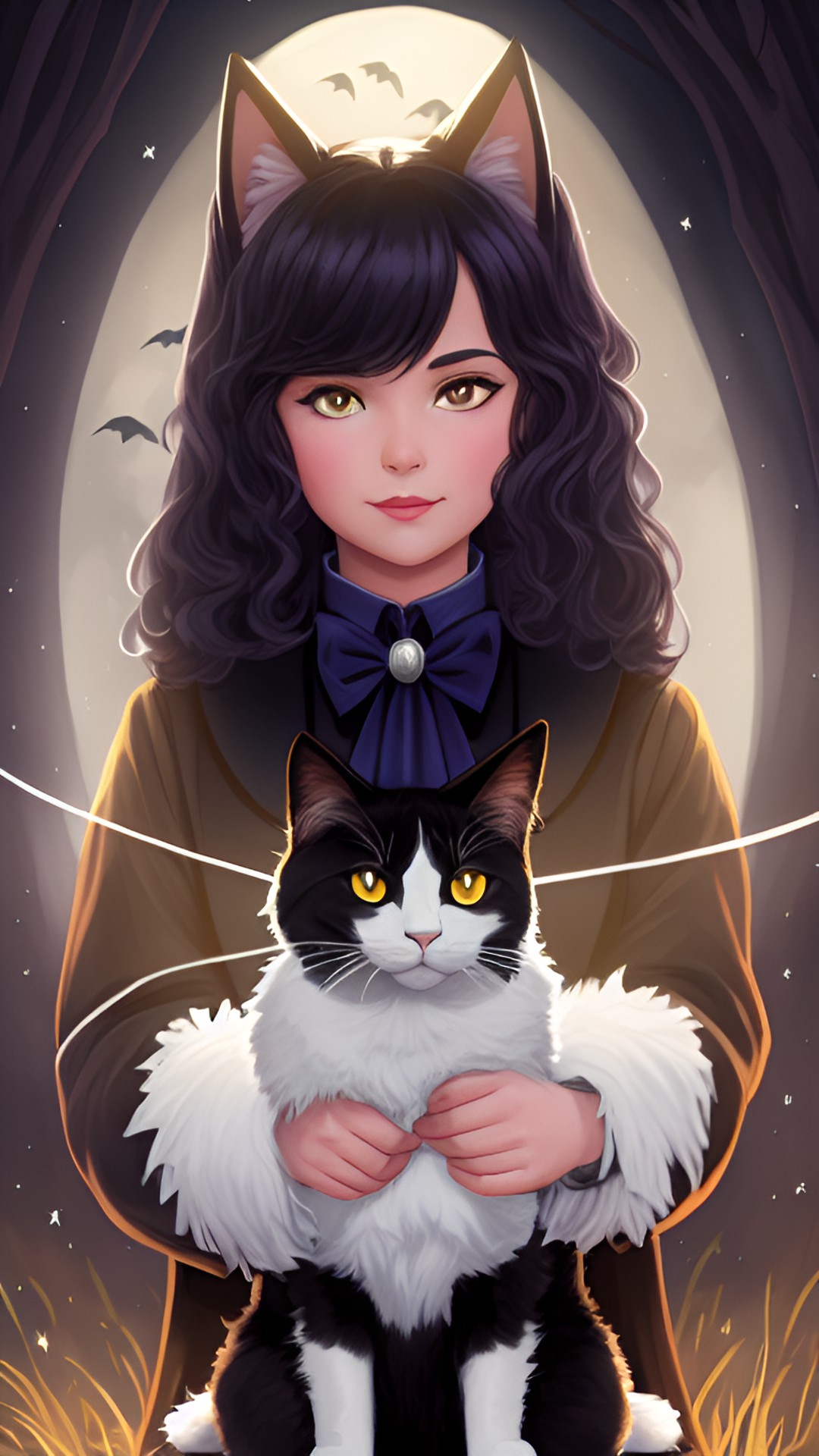 a witch and her tuxedo kitty , witches, spells preview