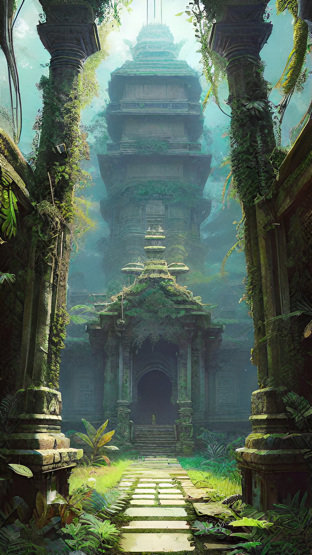 overgrown jungle temple preview