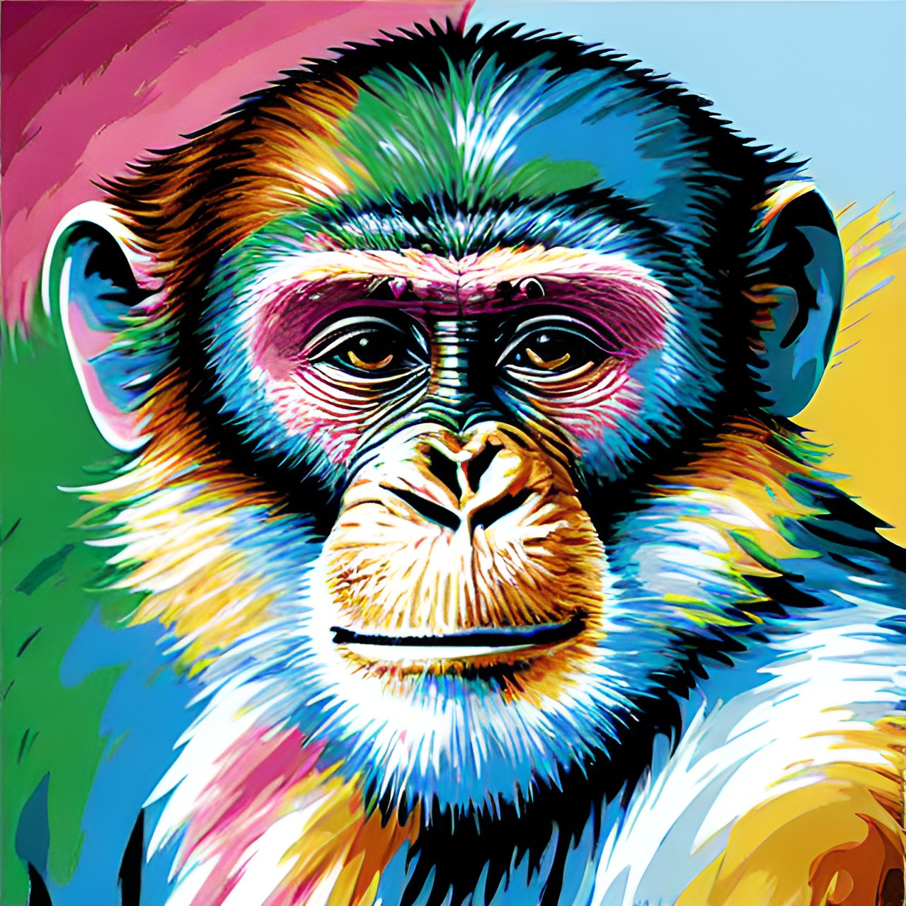 whimsy portrait of an  monkey preview