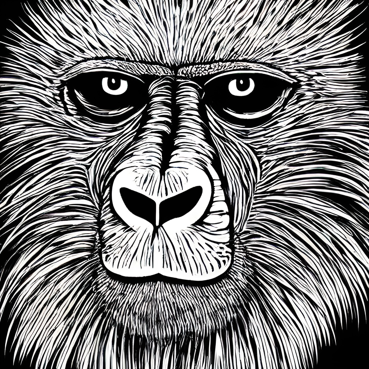 whimsy portrait of an  monkey preview