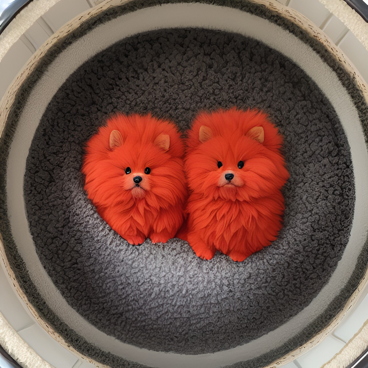 cute puffy red dogs - happy little fluff balls preview