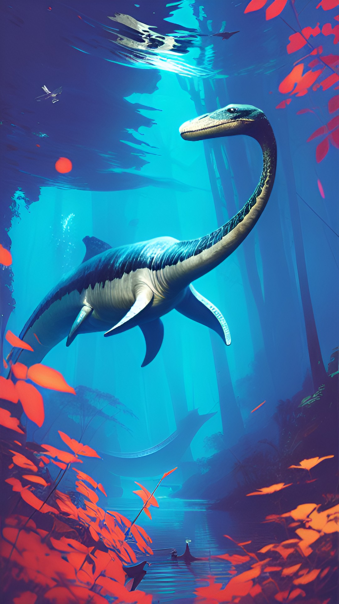 Curious Plesiosaur - friendly plesiosaurus preview