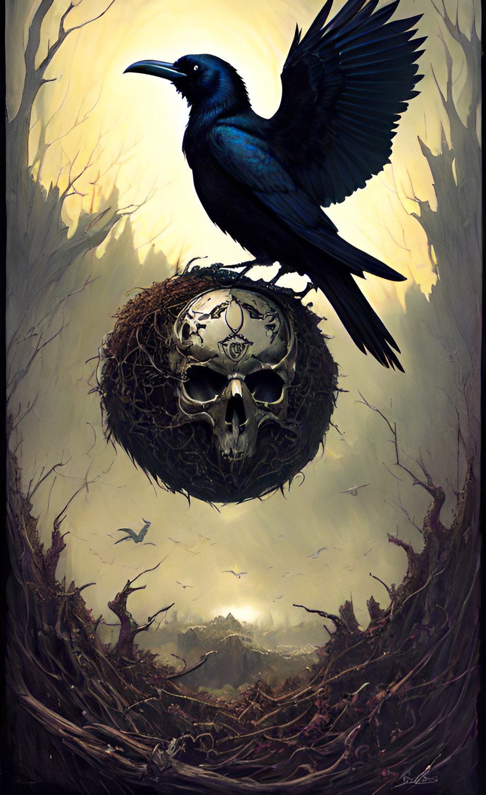 raven skull preview