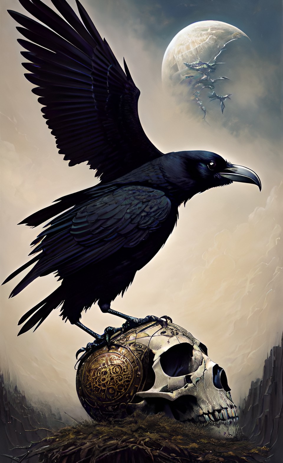 raven skull preview