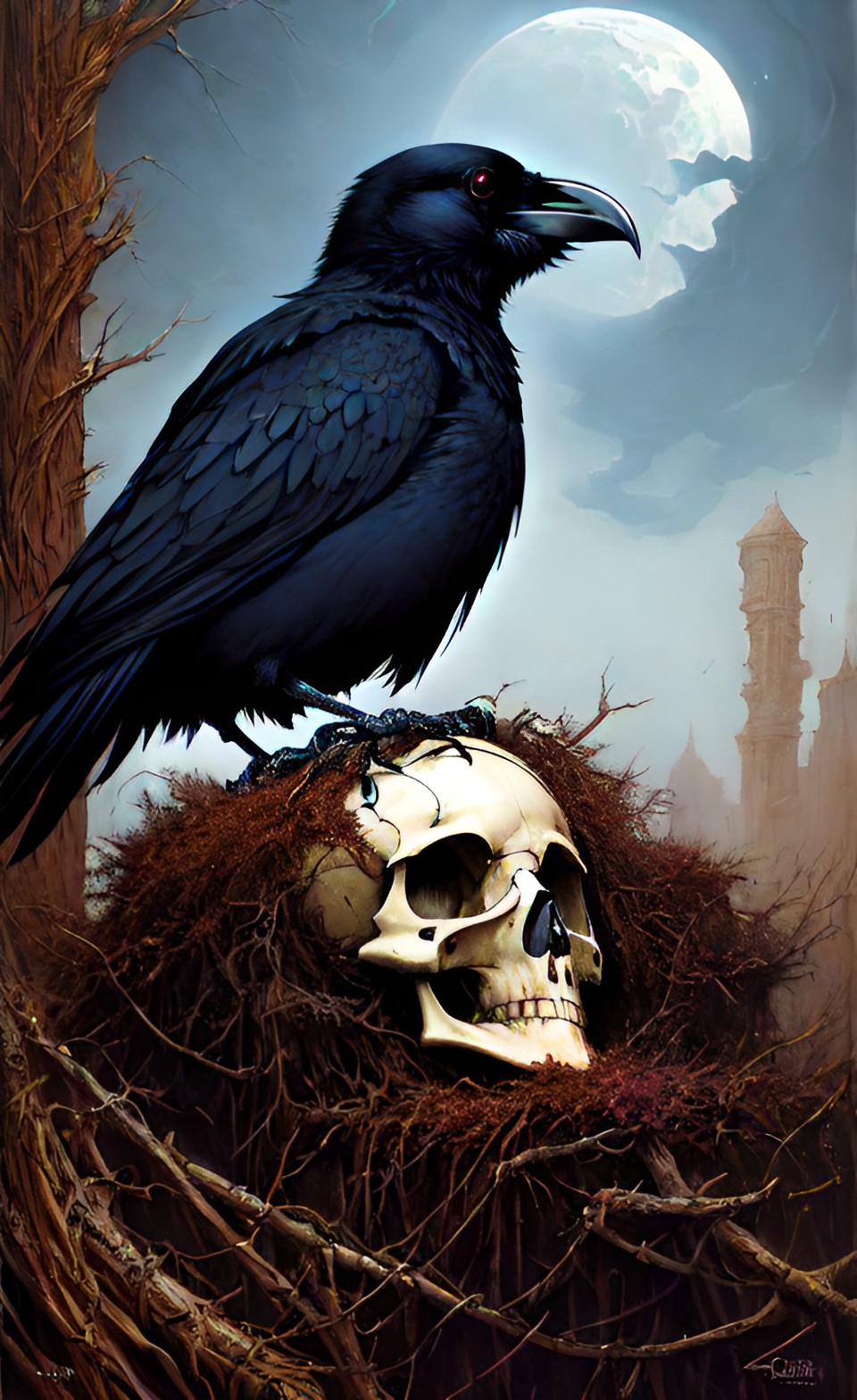 raven skull preview