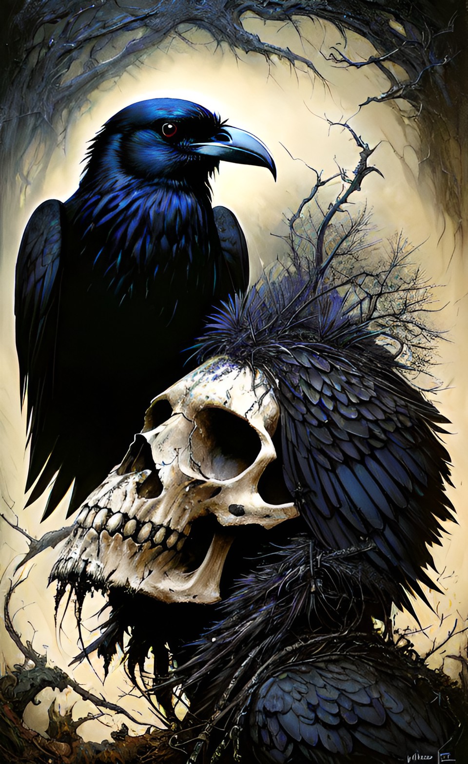 raven skull preview