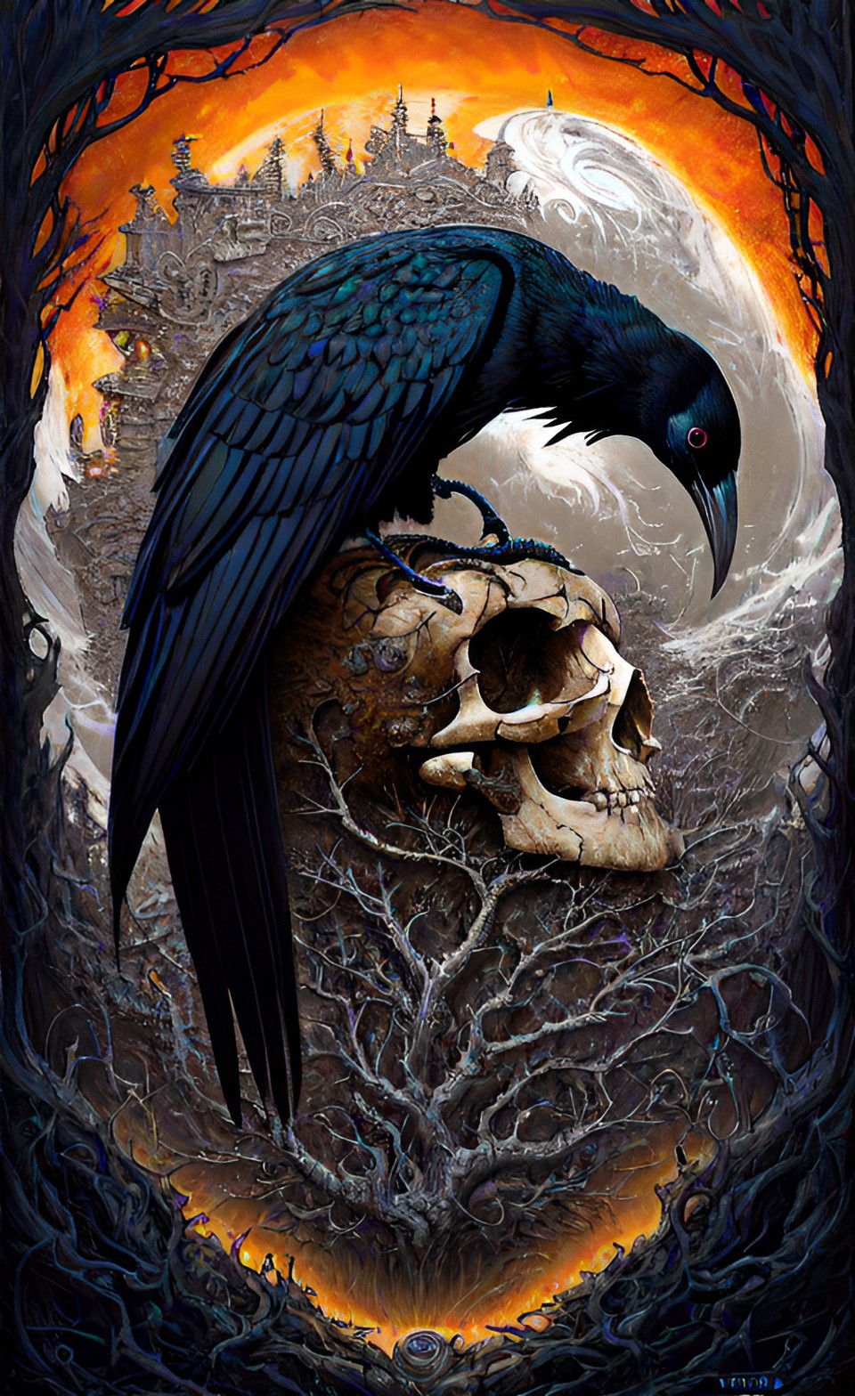 raven skull preview