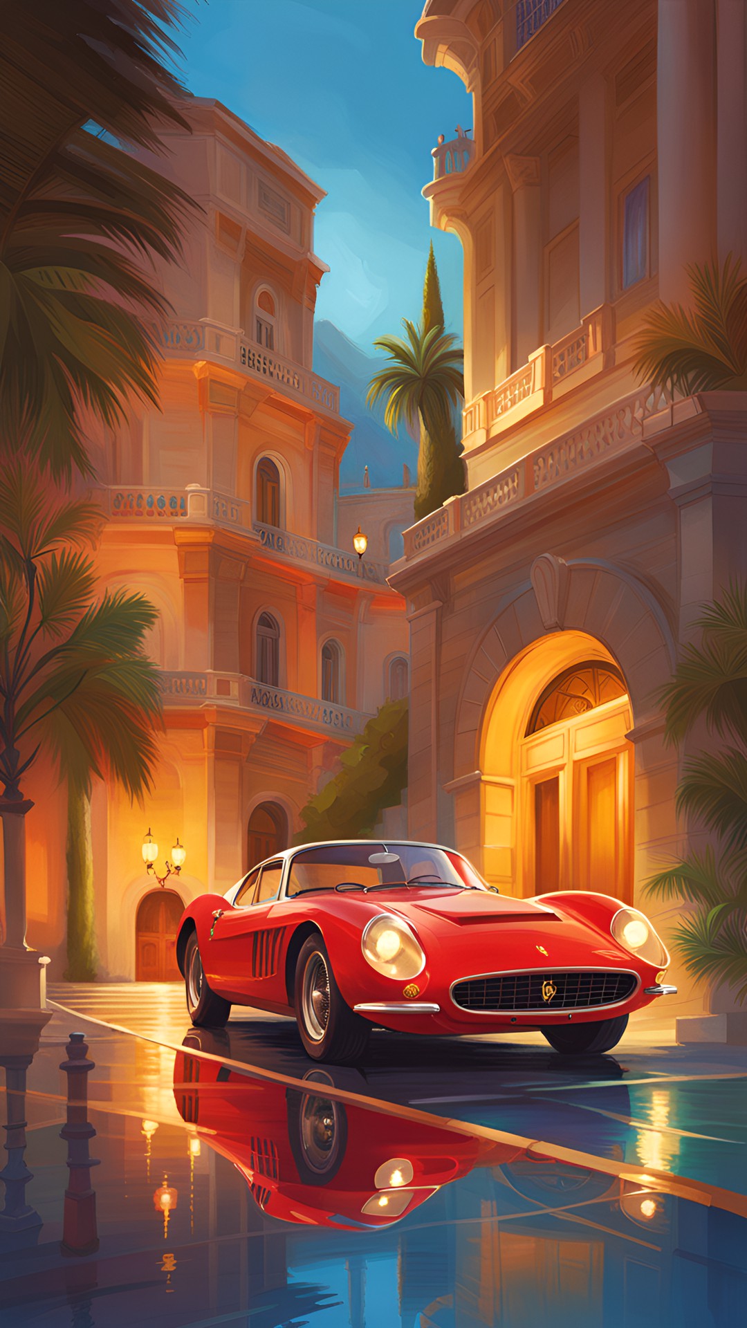 retro ferrari in place of casino in monaco preview