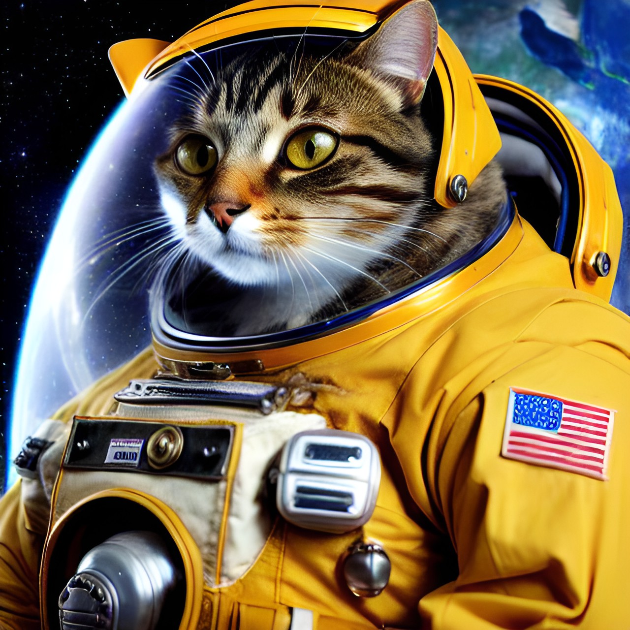 anything is posible - cat in a space suit in space preview