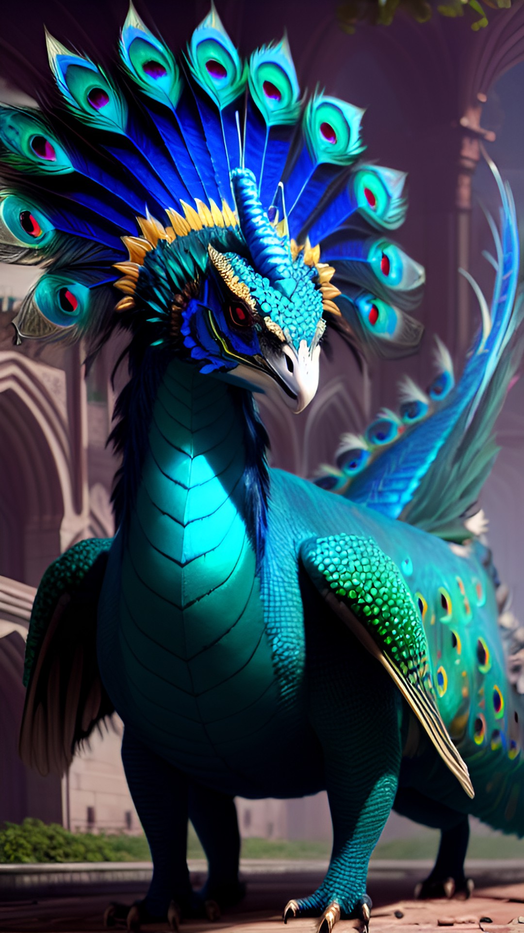 peacock dragon preview