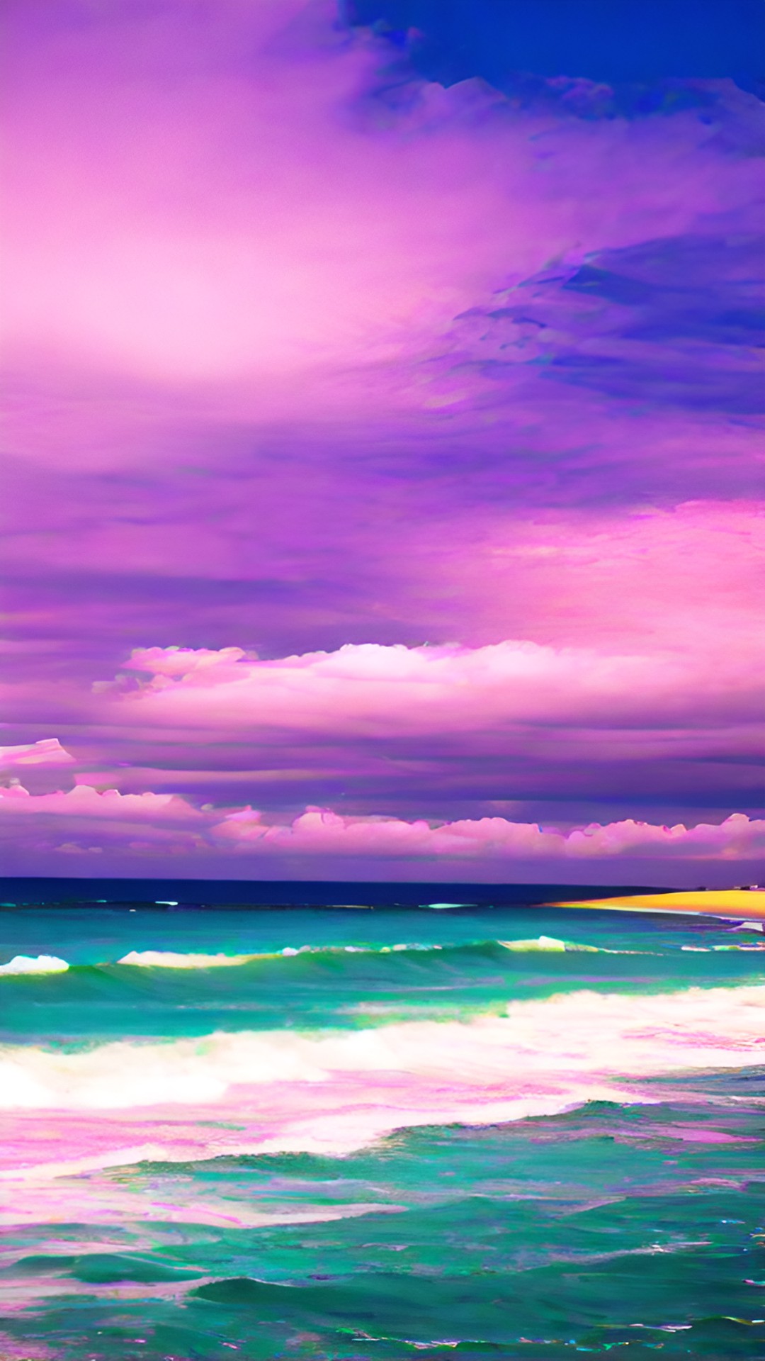 pink purple clouds by the ocean preview