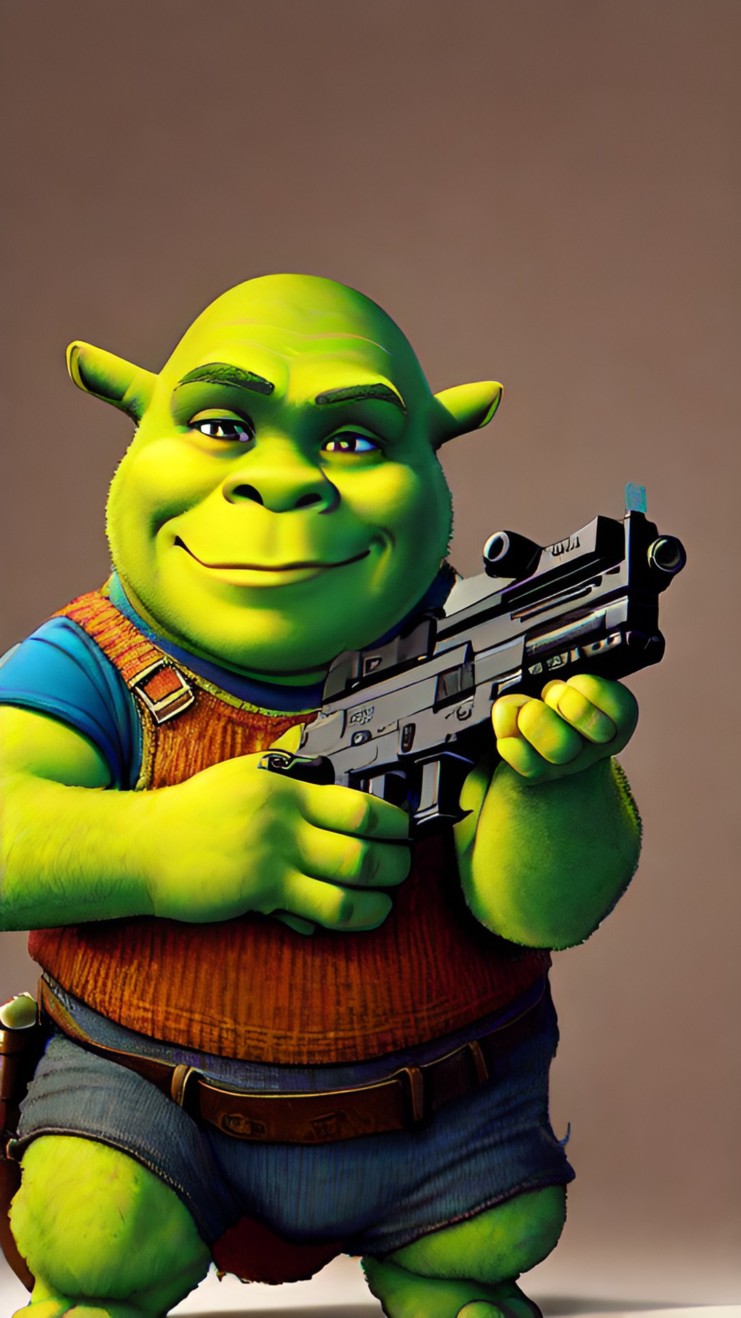 shrek holding a glock preview