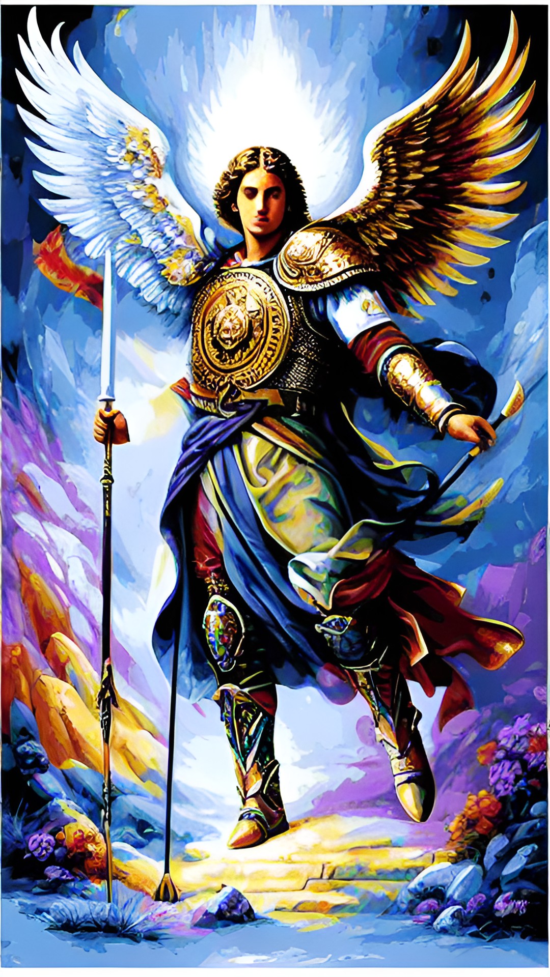 saint michael the archangel, highly detailed, fantasy art preview