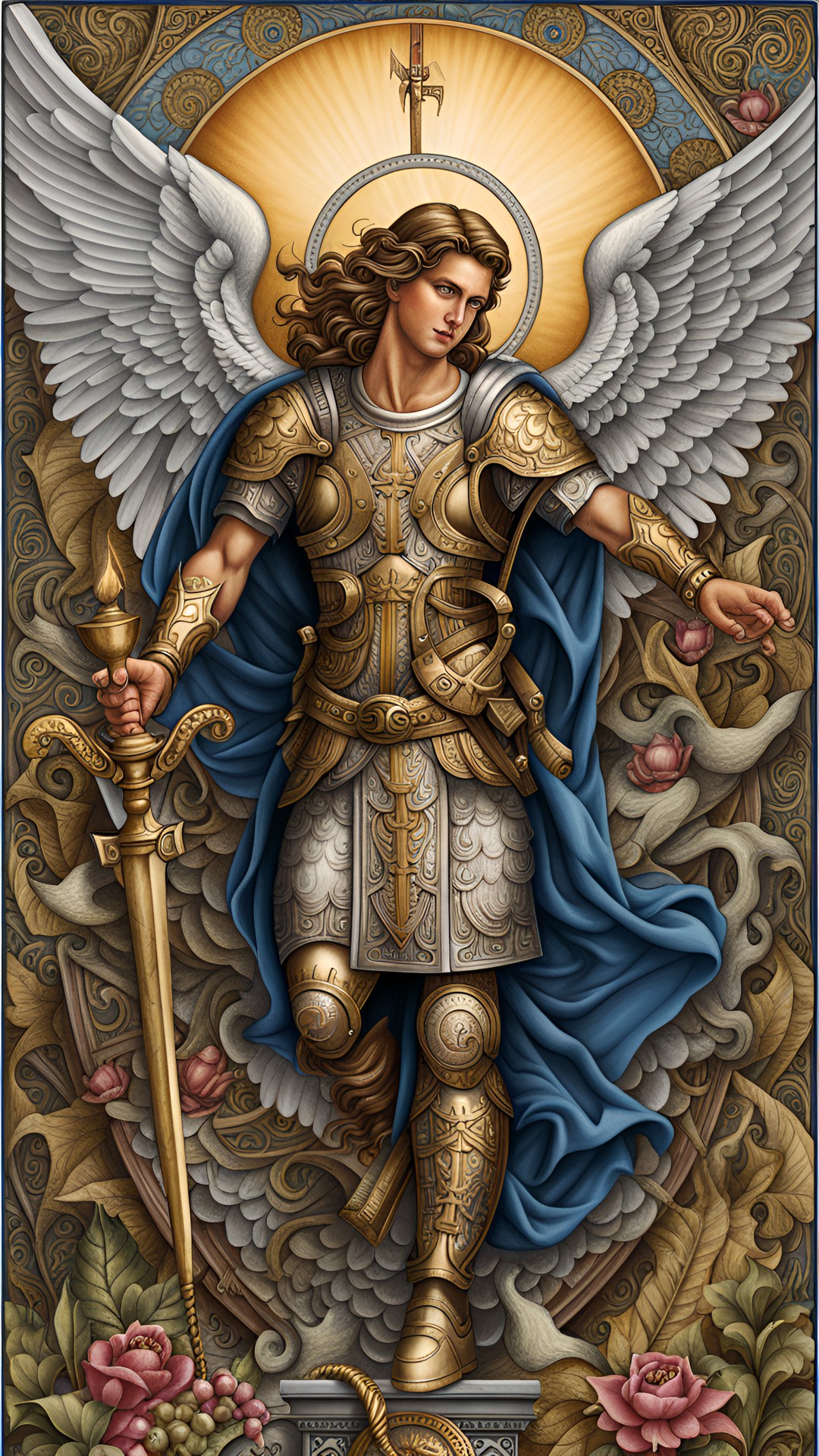 saint michael the archangel, highly detailed, fantasy art preview