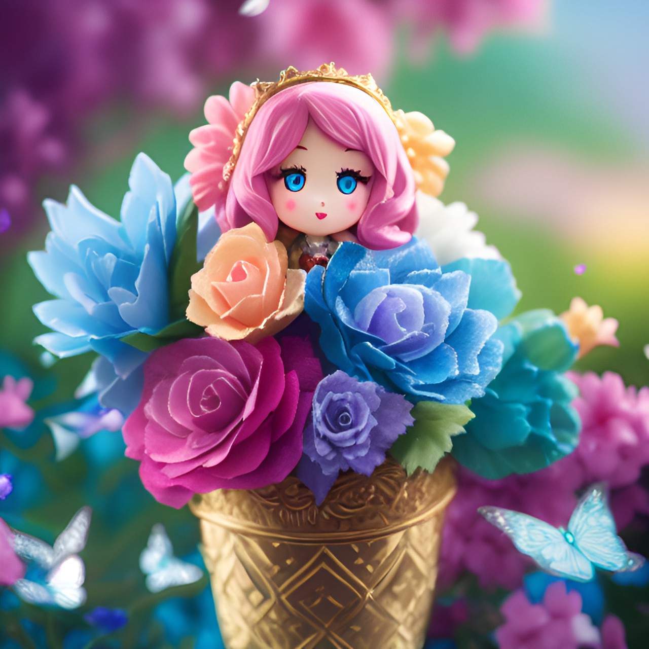 Fairy in flower vase - fairytale preview