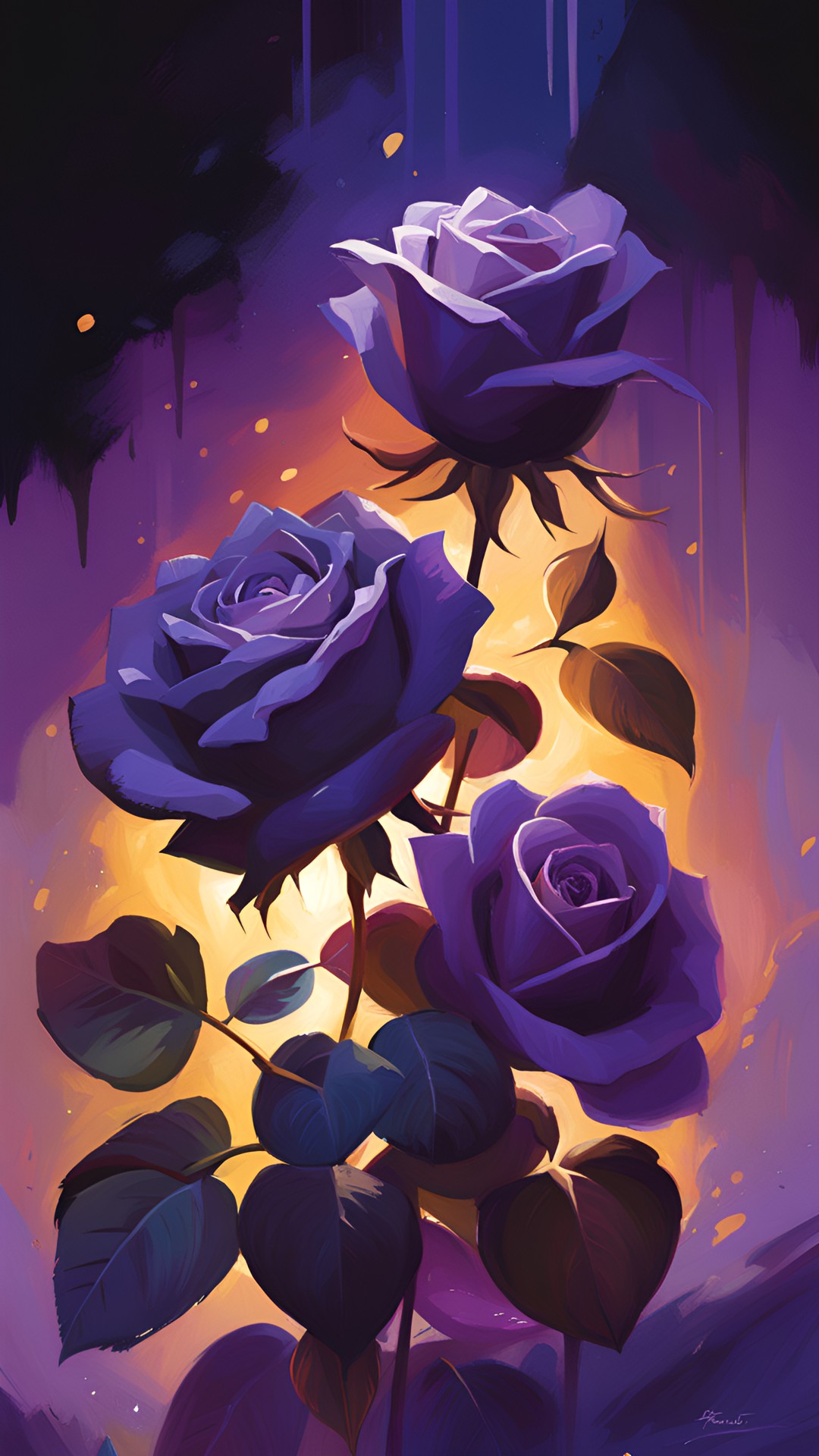 black and purple roses preview