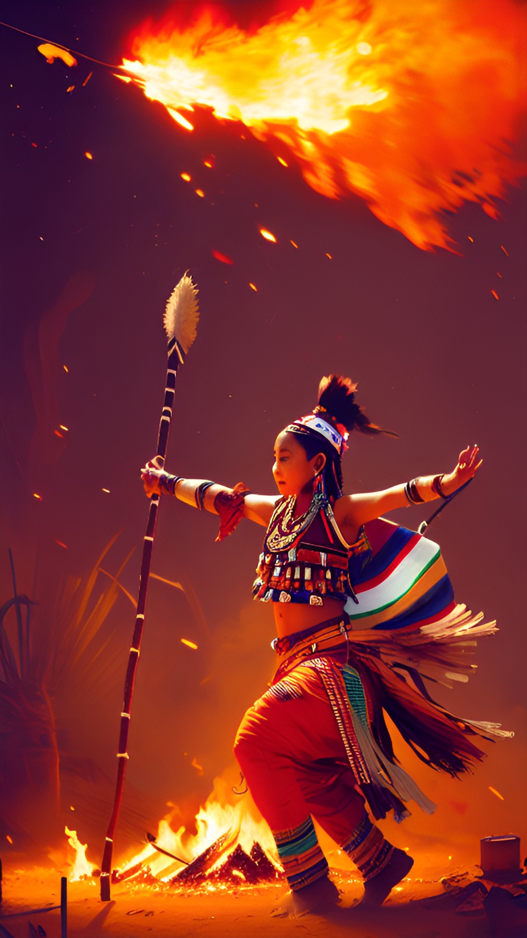 Fire Dance - hopi tribal dance around fires preview