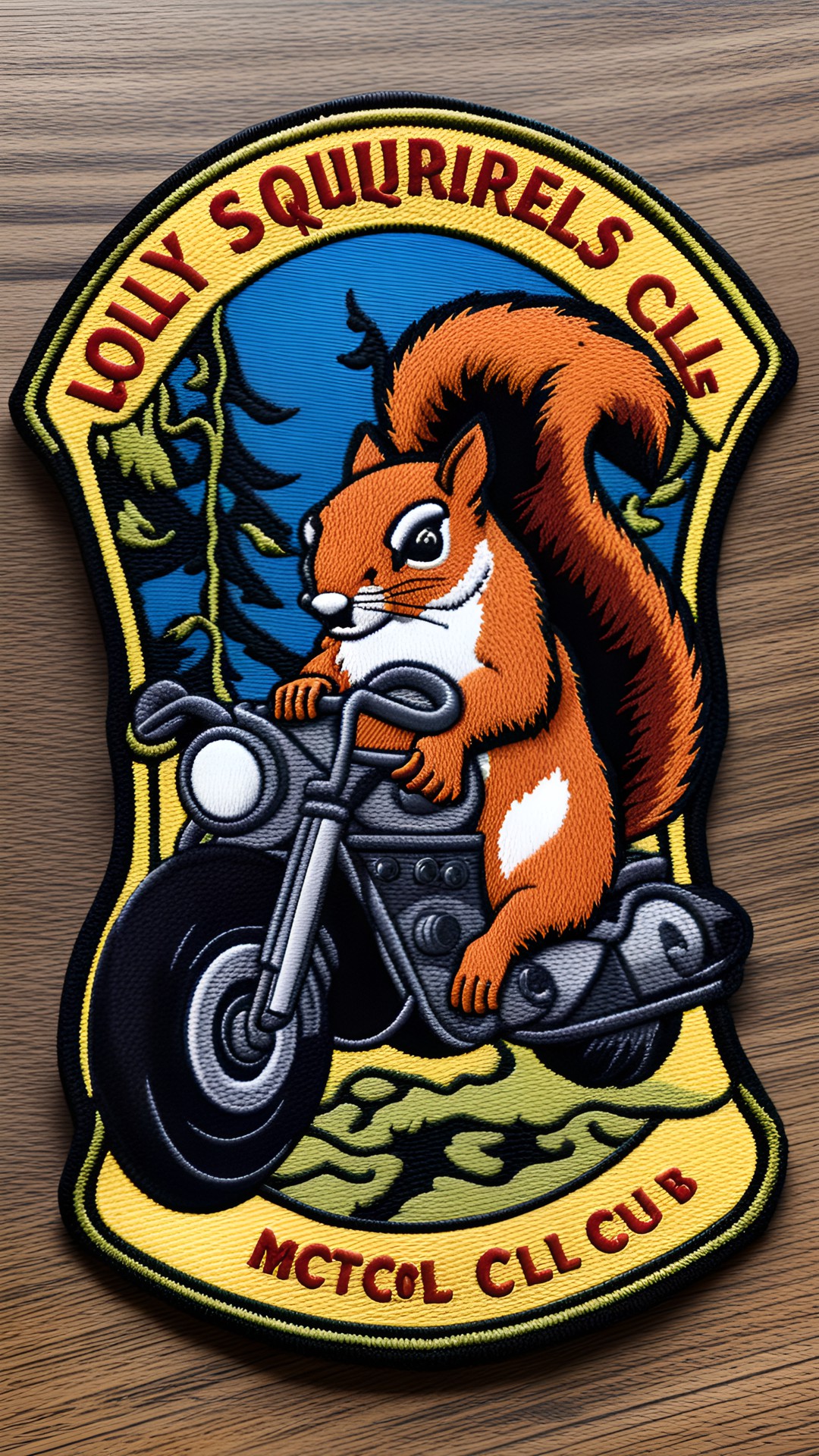 jolly squirrels motorcycle club insignia patch preview