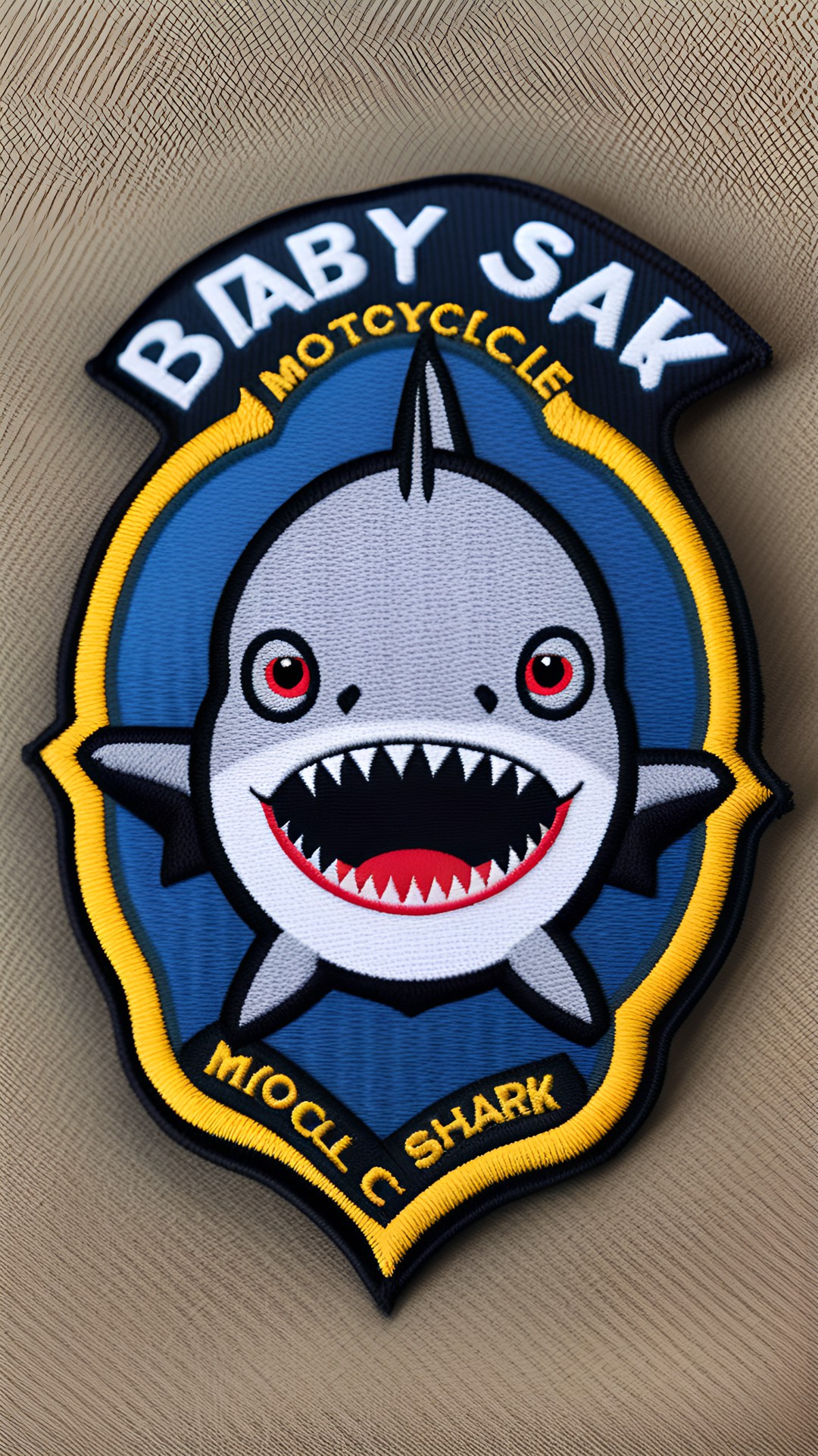 baby shark motorcycle club insignia patch preview