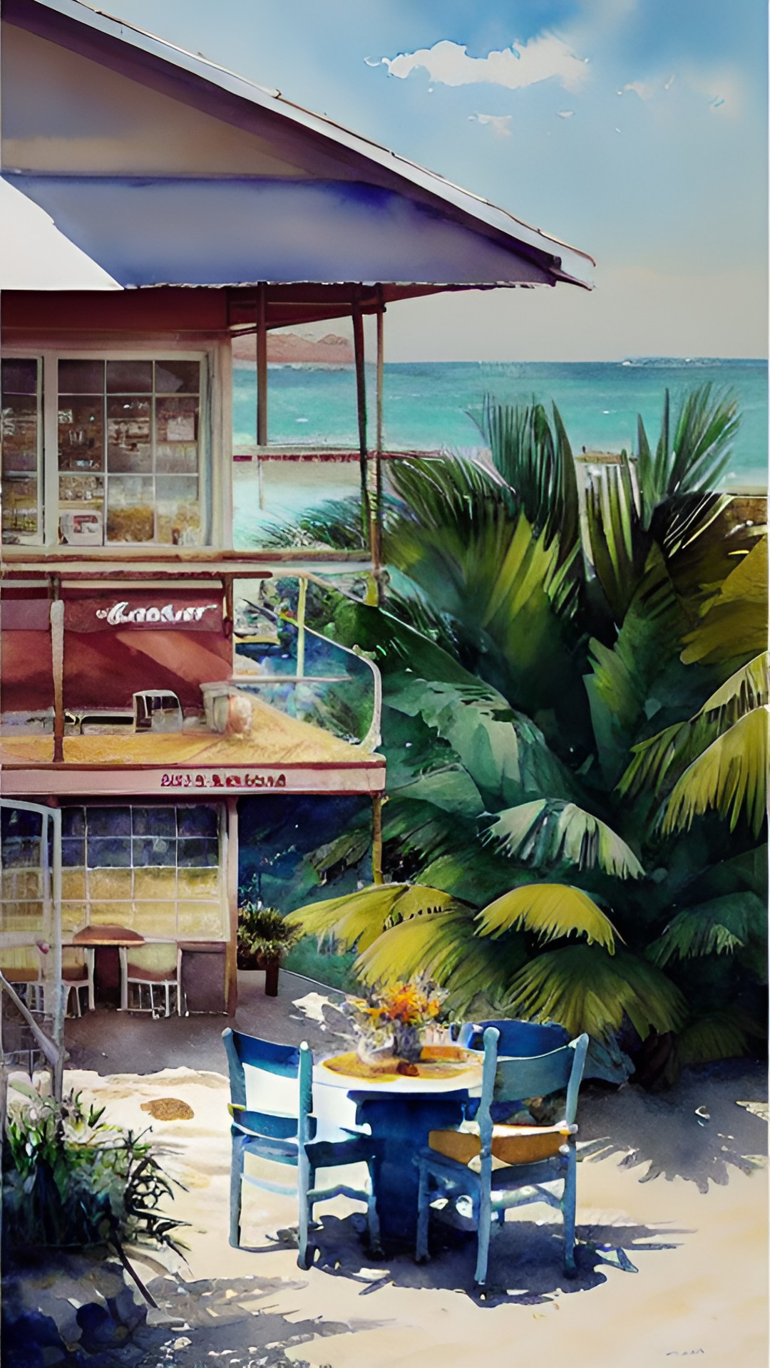 a café by the beach preview