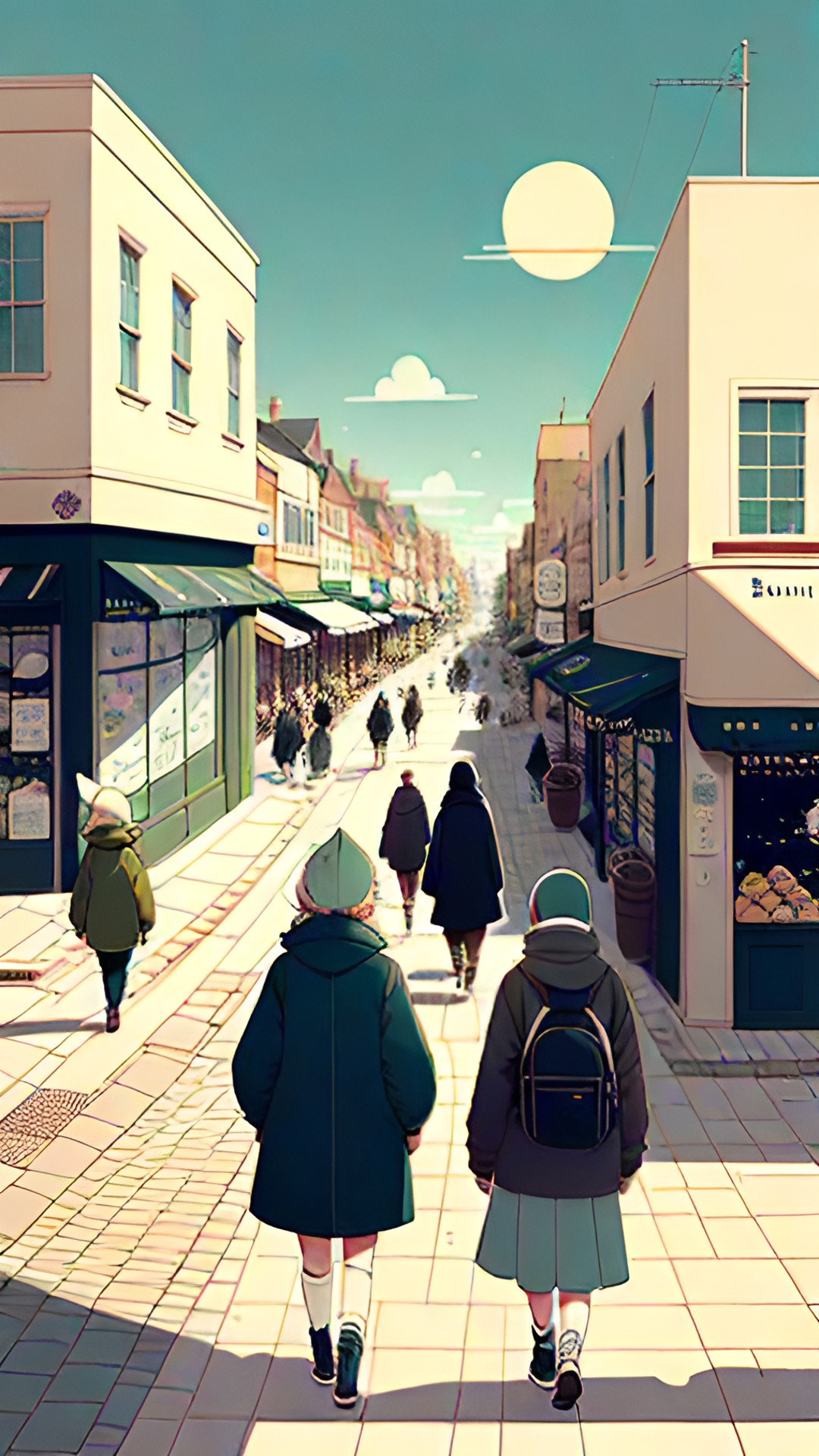 The town - town - the town was bustling with activity. people were walking to and fro, busy with their errands. the shops were open, and the smell of fresh baked goods filled the air. the sun was shining, and th preview