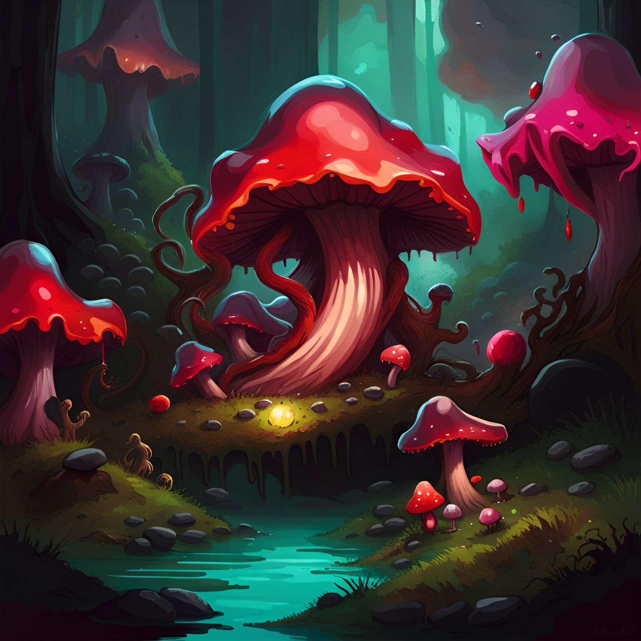 yes - cute mushroom slay red preview