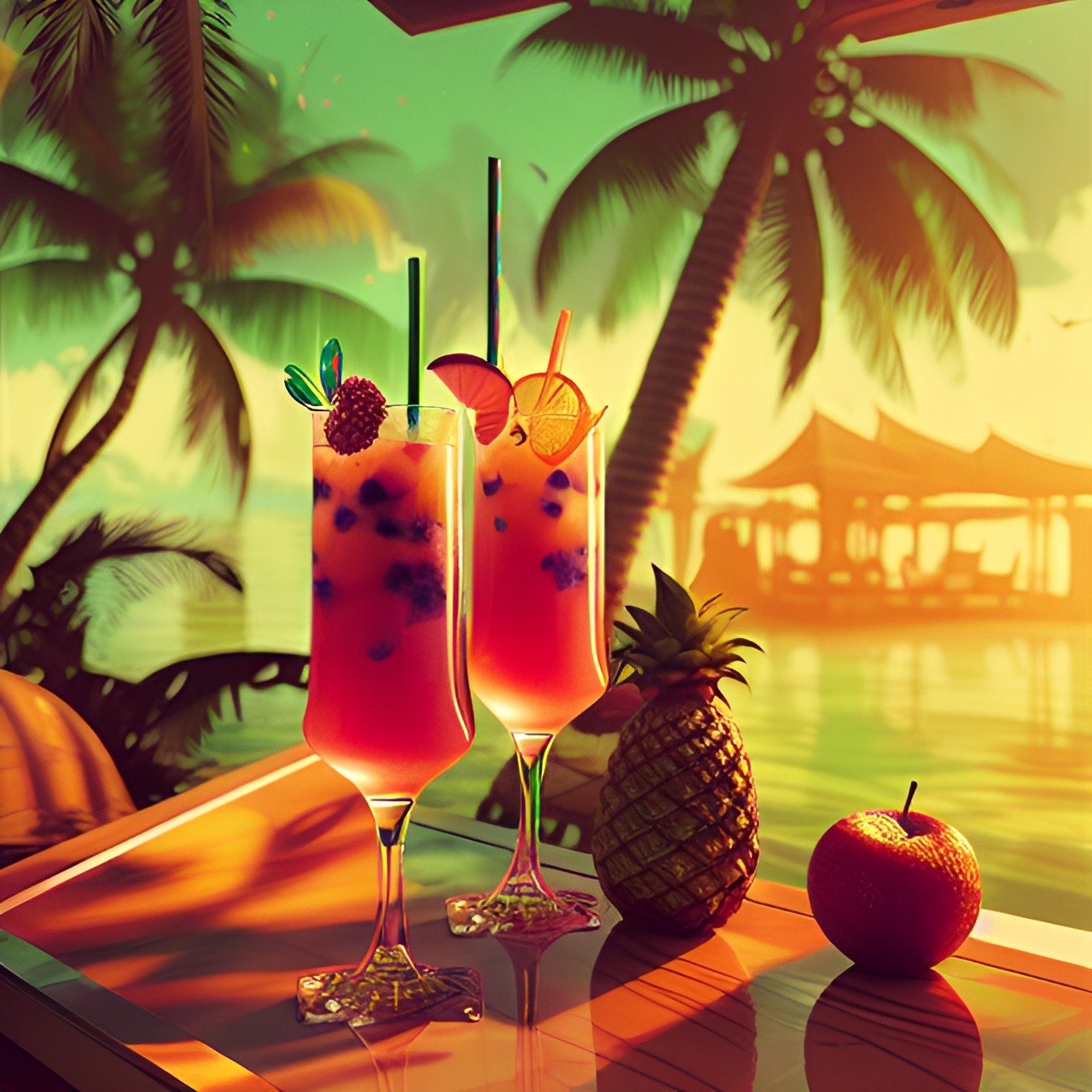 Welcome to Fiji - fruity cocktails in tiki tropical paradise preview