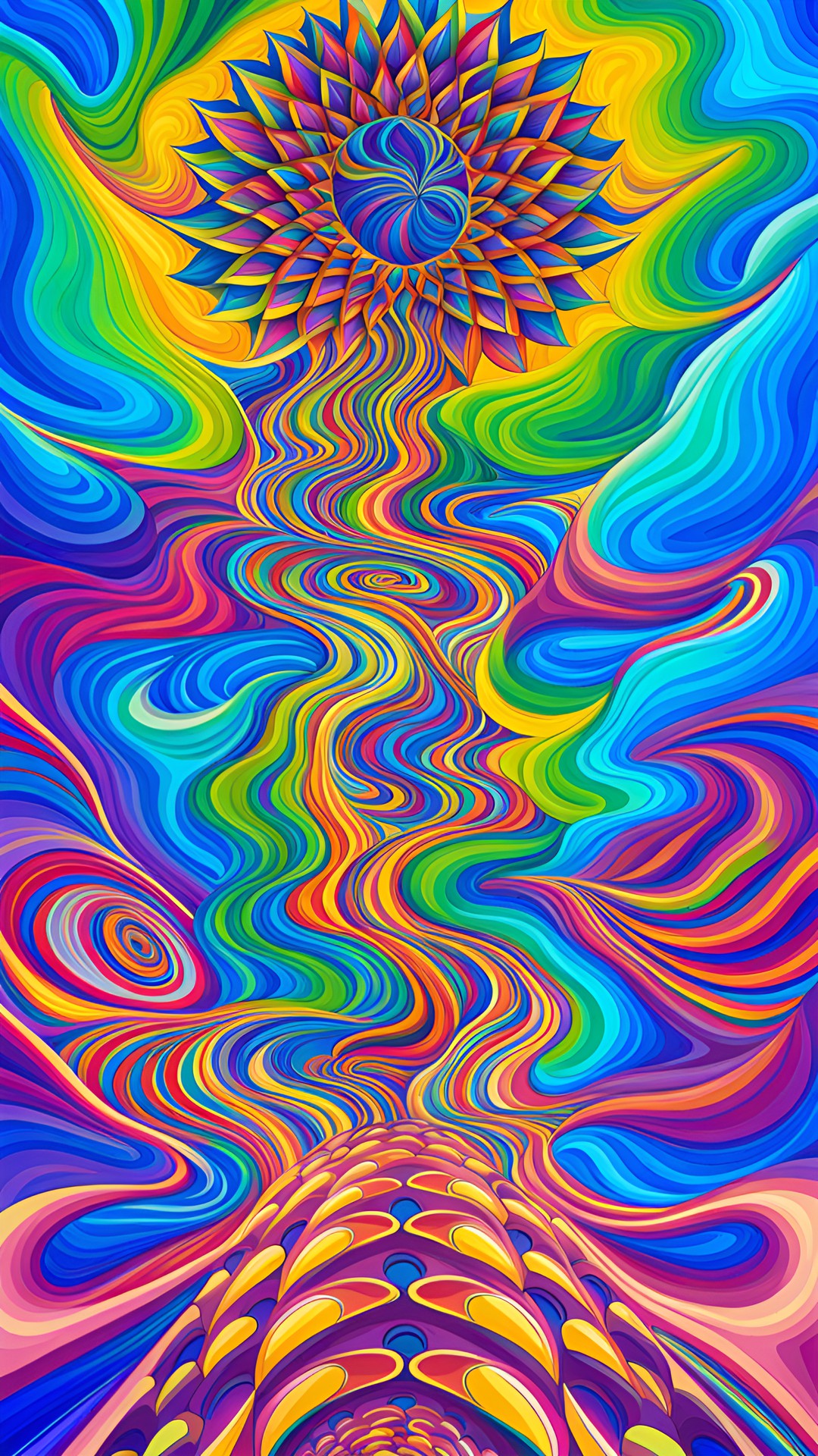 mind-bending optical illusion artwork in the style of bob thomas, stanley “mouse” miller, peter max, wes wilson preview
